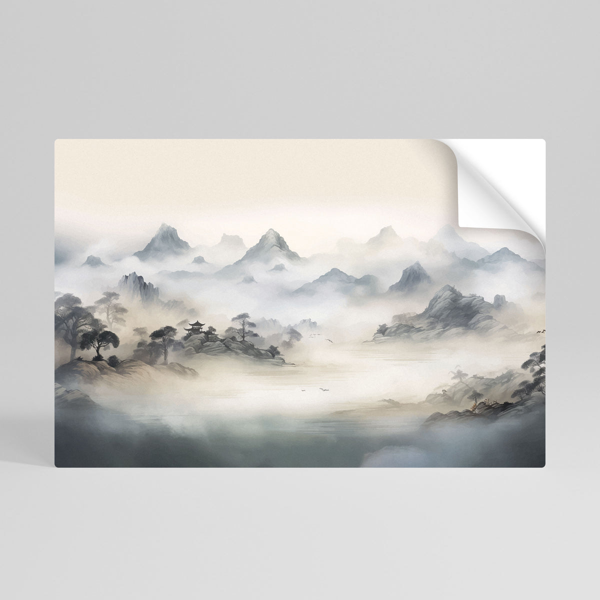 HIDDEN TEMPLE MIST Vodorovný samolepicí plakát