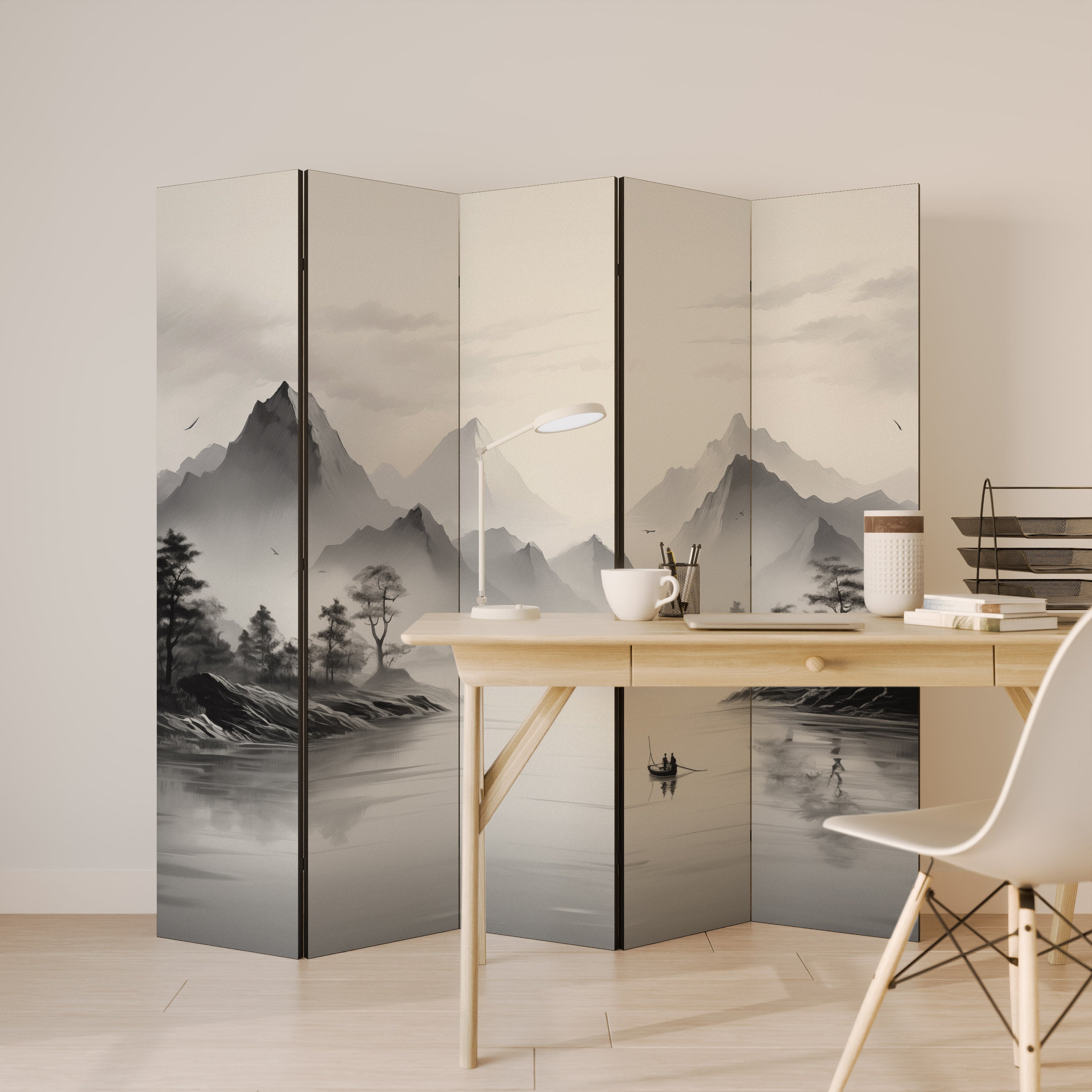 ASIAN VENTURE 5-Panel Room Divider