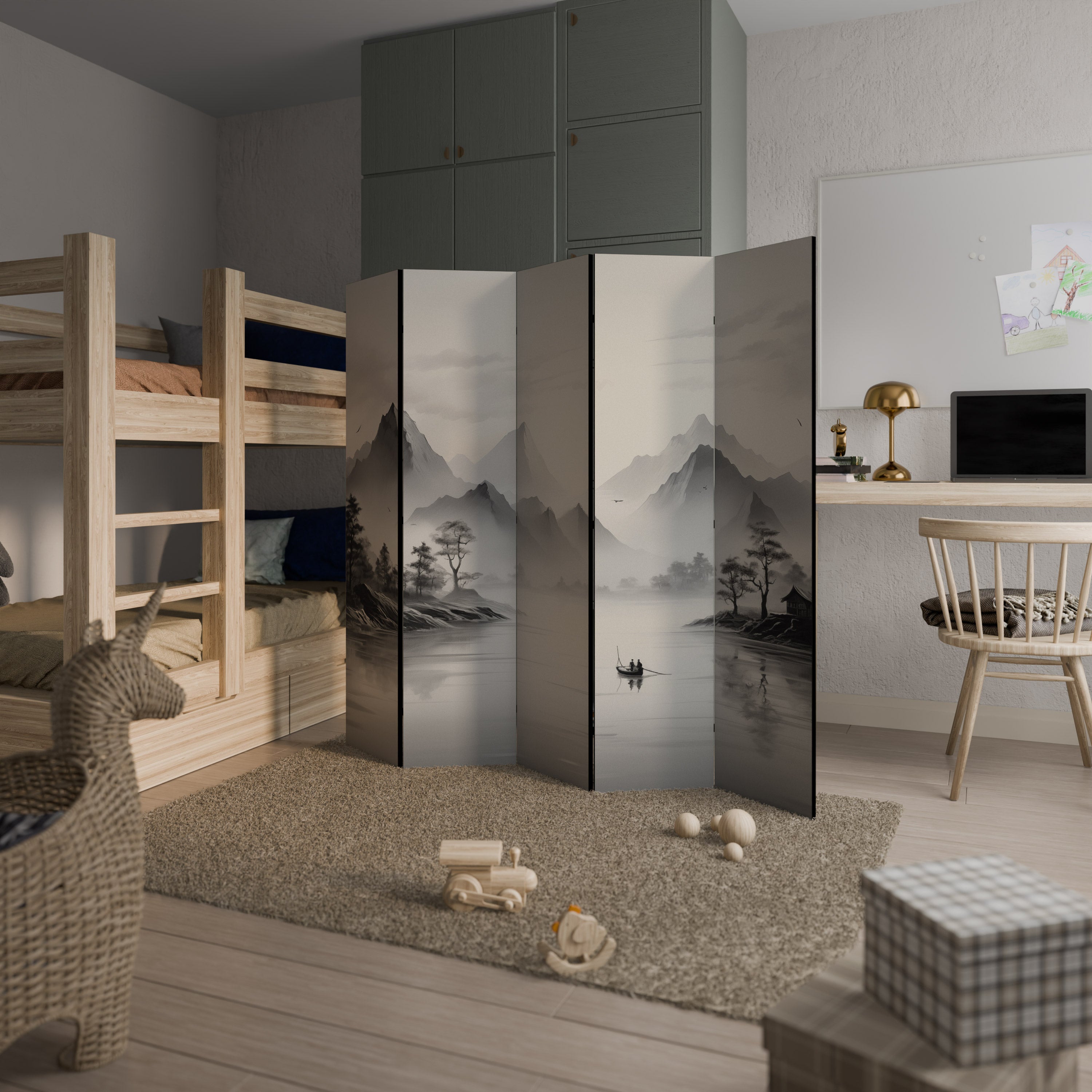 ASIAN VENTURE 5-Panel Room Divider