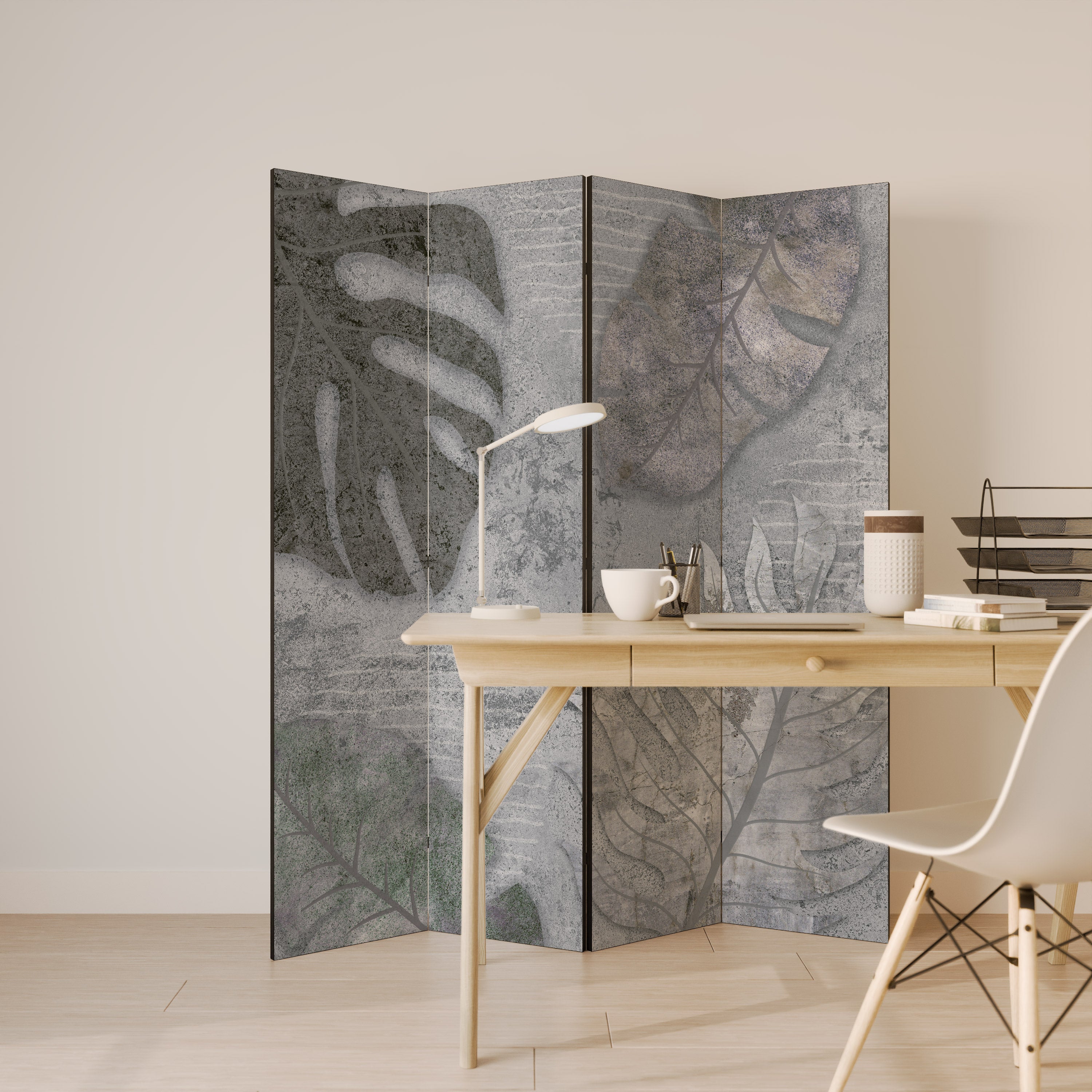 VINTAGE GREENERY 4dílný paraván