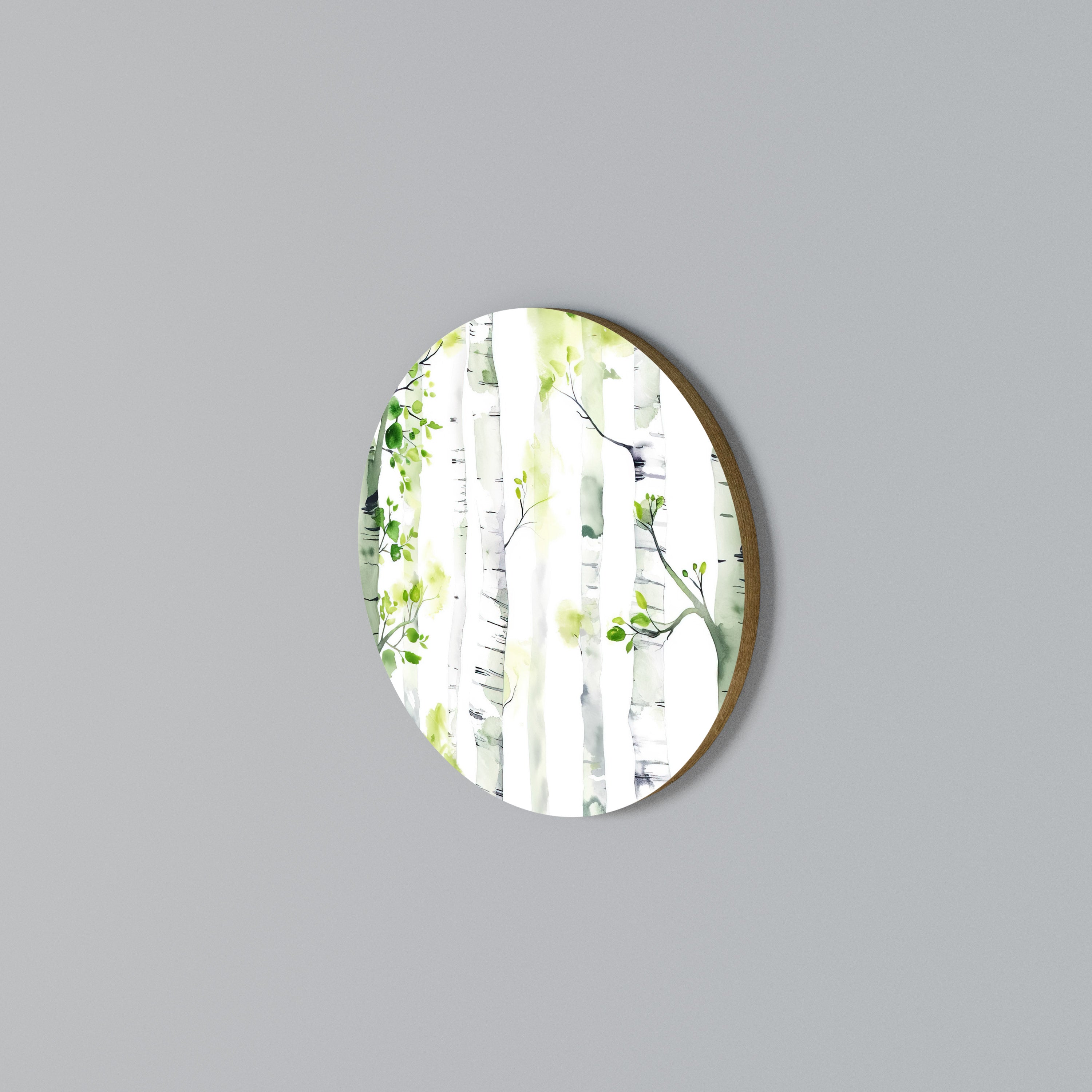 BIRCHY SOLACE Round Wall Art