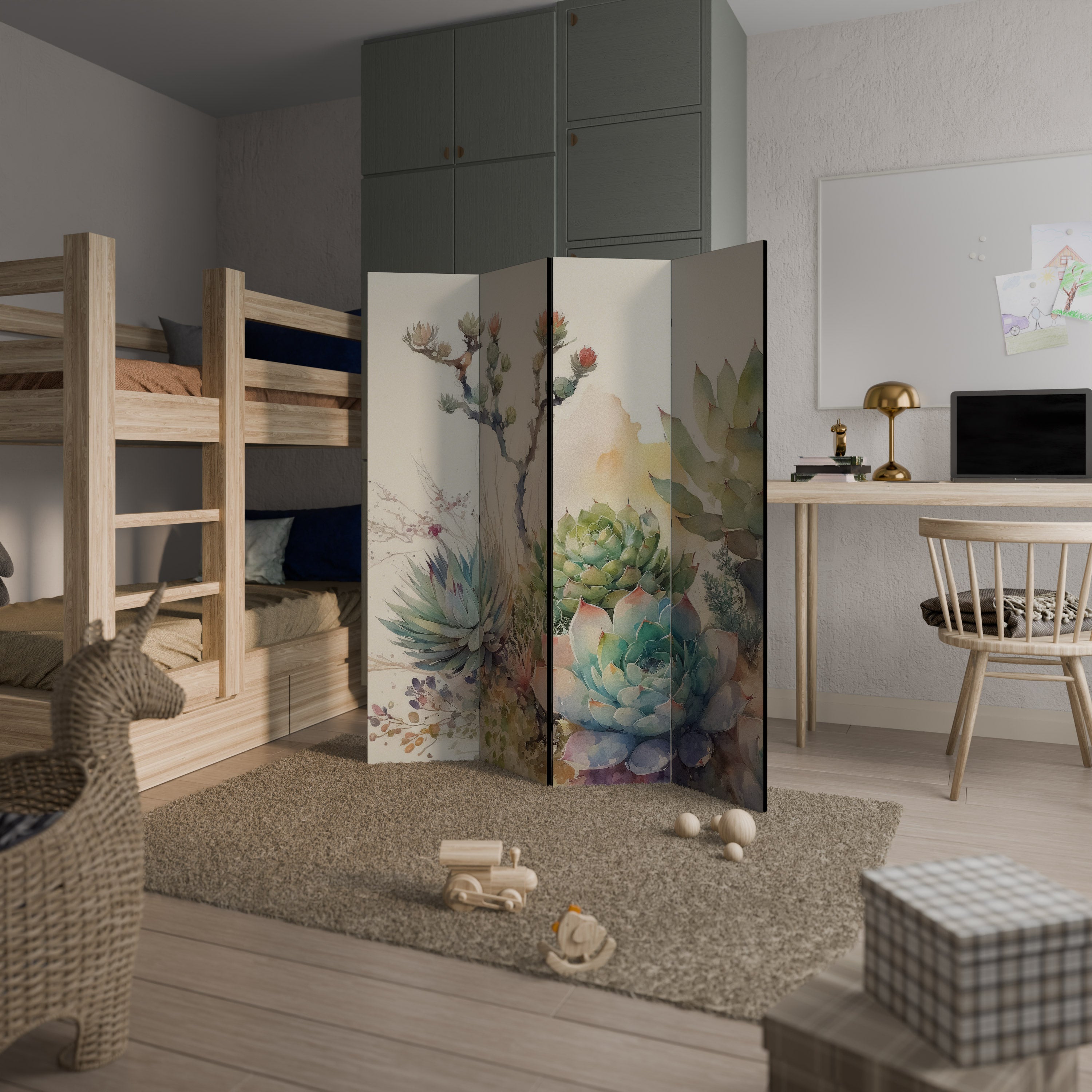 SECRET GARDEN 4dílný paraván