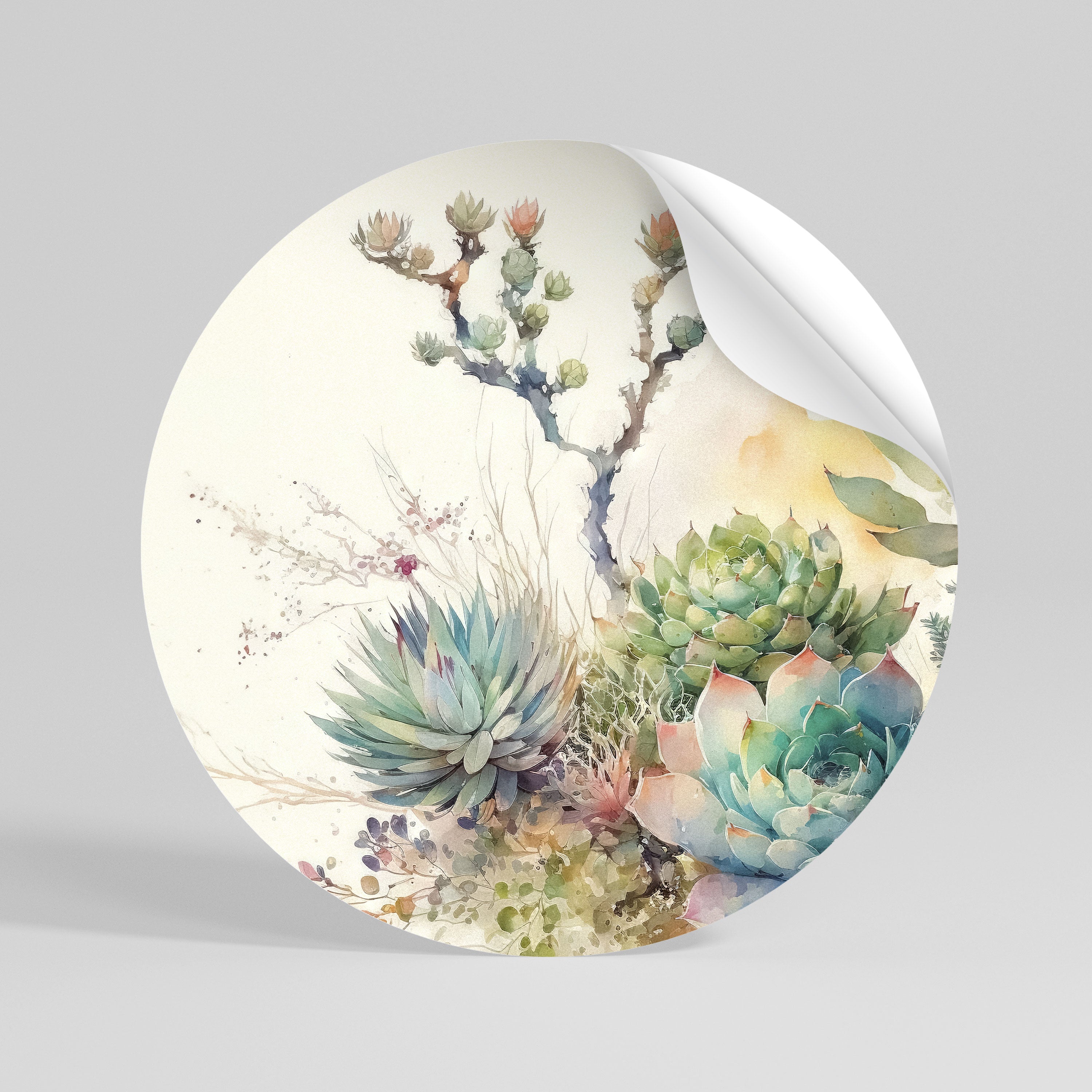 SECRET GARDEN Peel and Stick Round Sticker