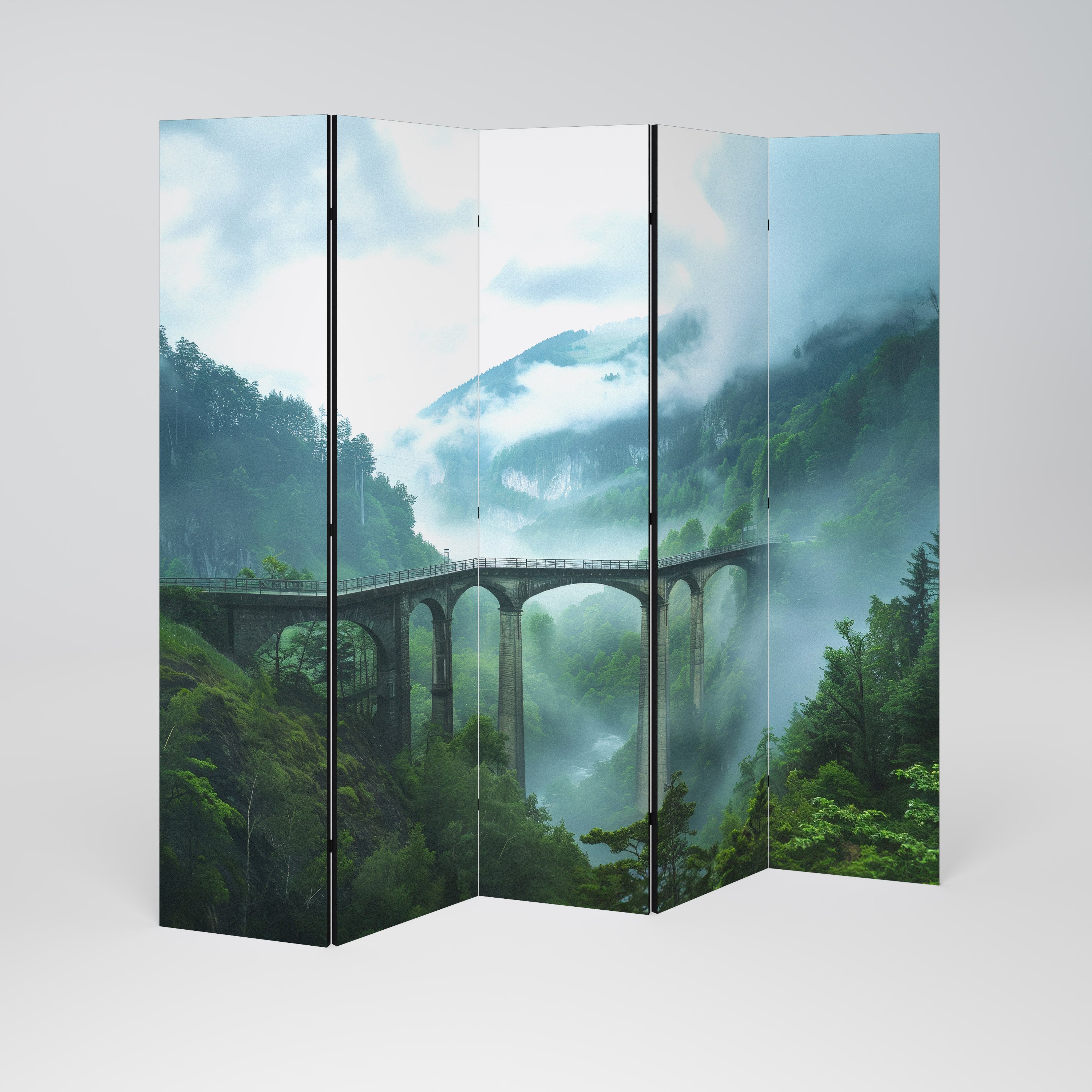 MISTY MOUNTAIN BRIDGES 5dílný paraván