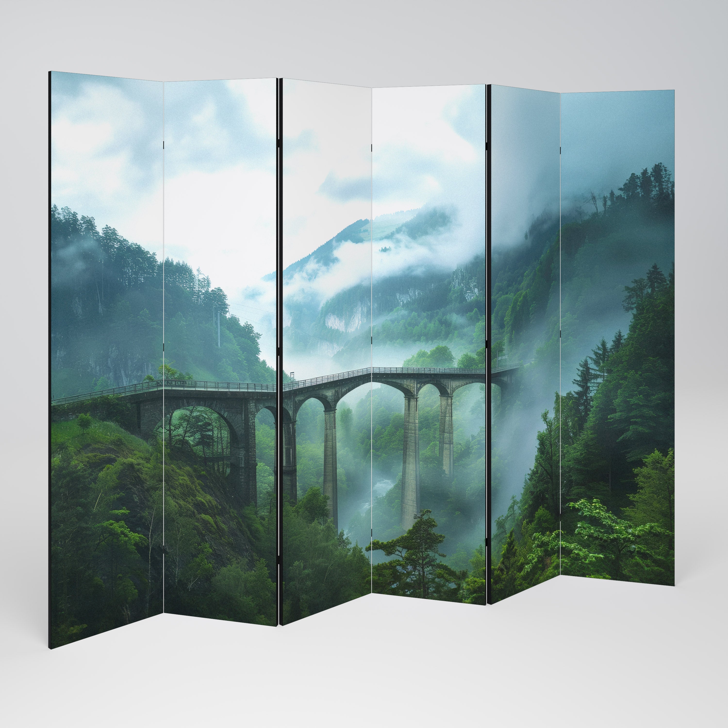MISTY MOUNTAIN BRIDGES 6dílný paraván