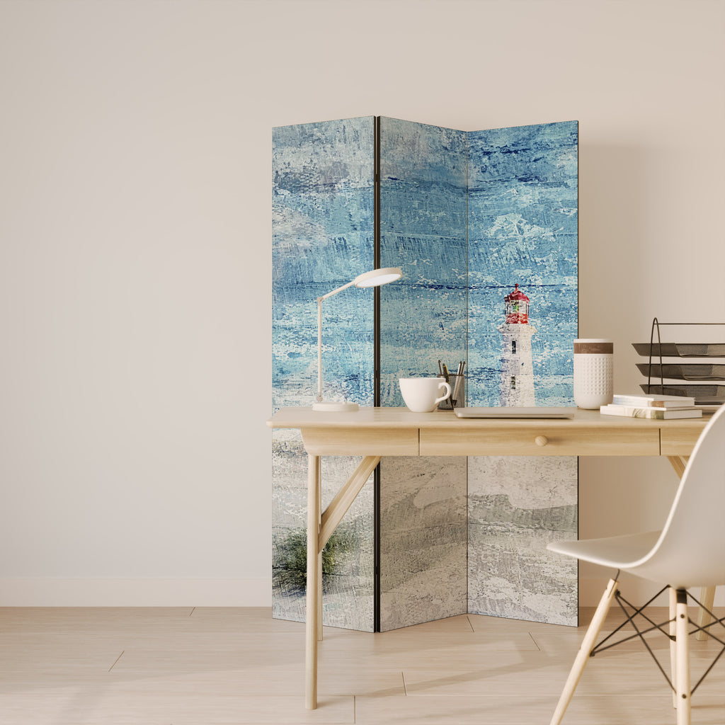 LIGHTHOUSE IN TRANQUILITY 3-Panel Room Divider
