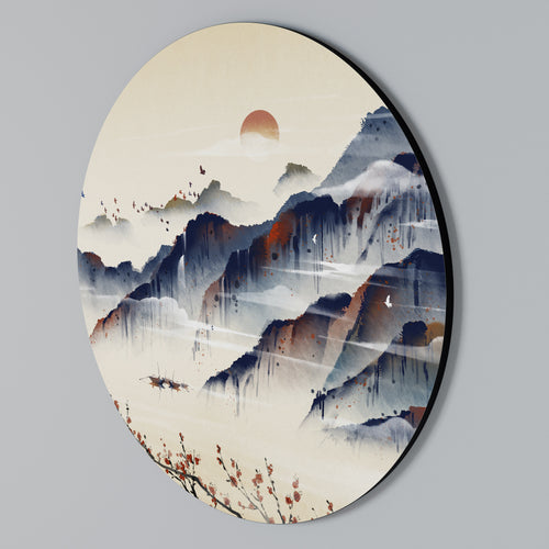 JAPANESE LANDSCAPE Round Wall Art