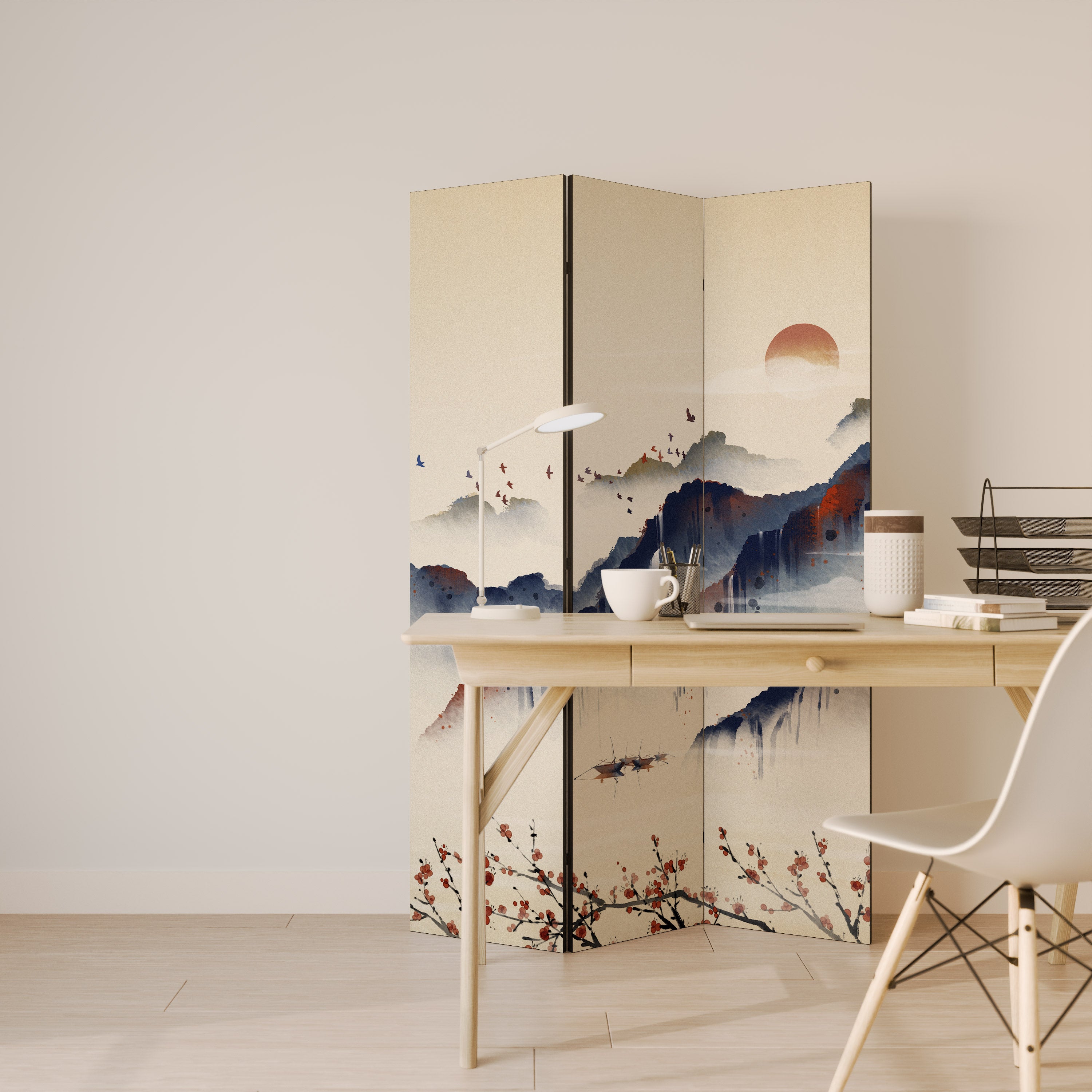 ORIENTAL LANDSCAPE 3dílný paraván