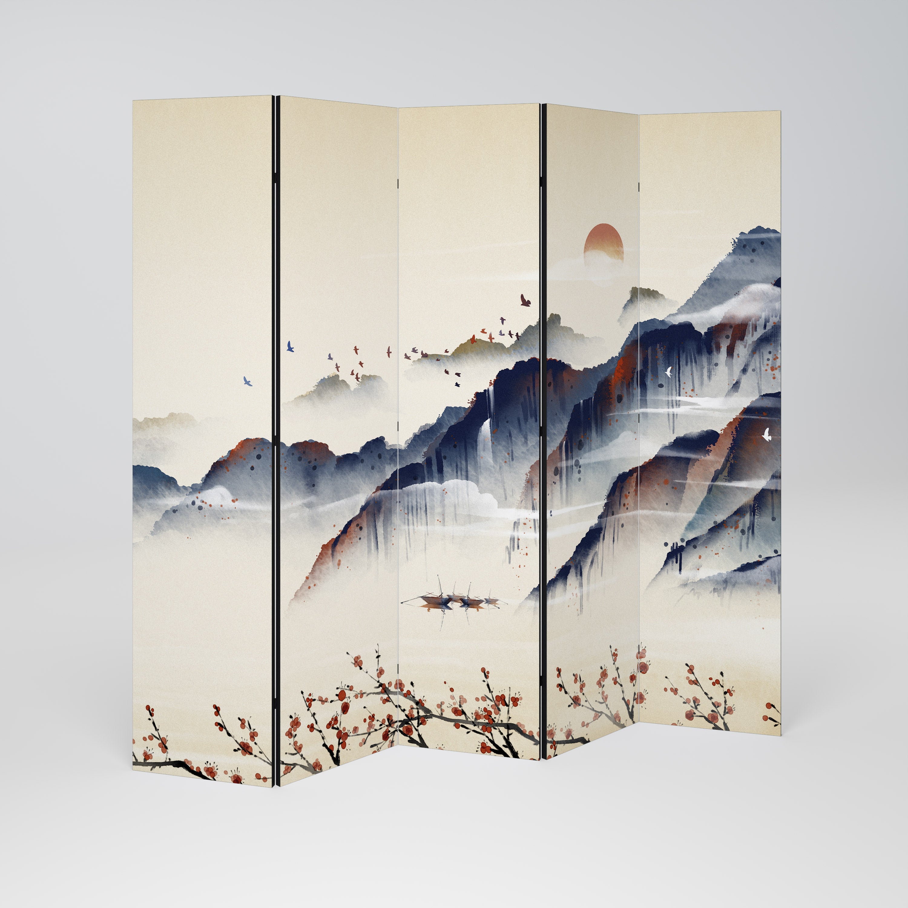 ORIENTAL LANDSCAPE 5dílný paraván