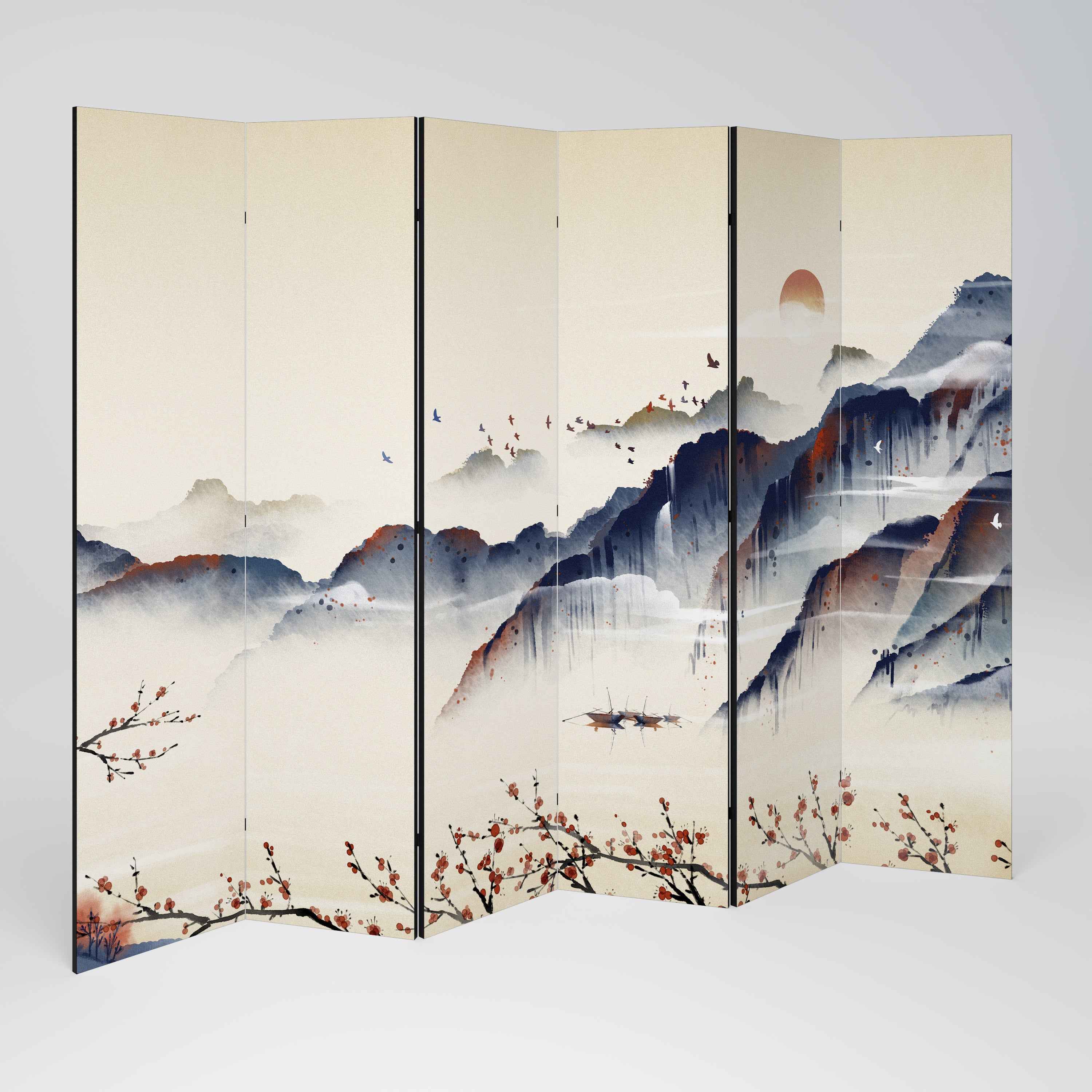 ORIENTAL LANDSCAPE 6dílný paraván