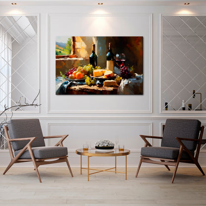 VINTAGE VINEYARD LUXURY Horizontal Canvas Print