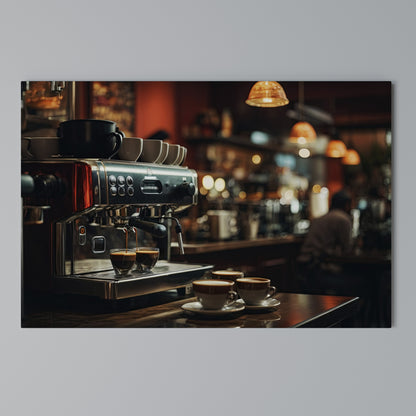 BARISTA’S DREAM MACHINE Horizontal Canvas Print