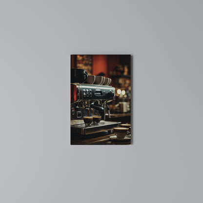 BARISTA’S DREAM MACHINE Vertical Canvas Print