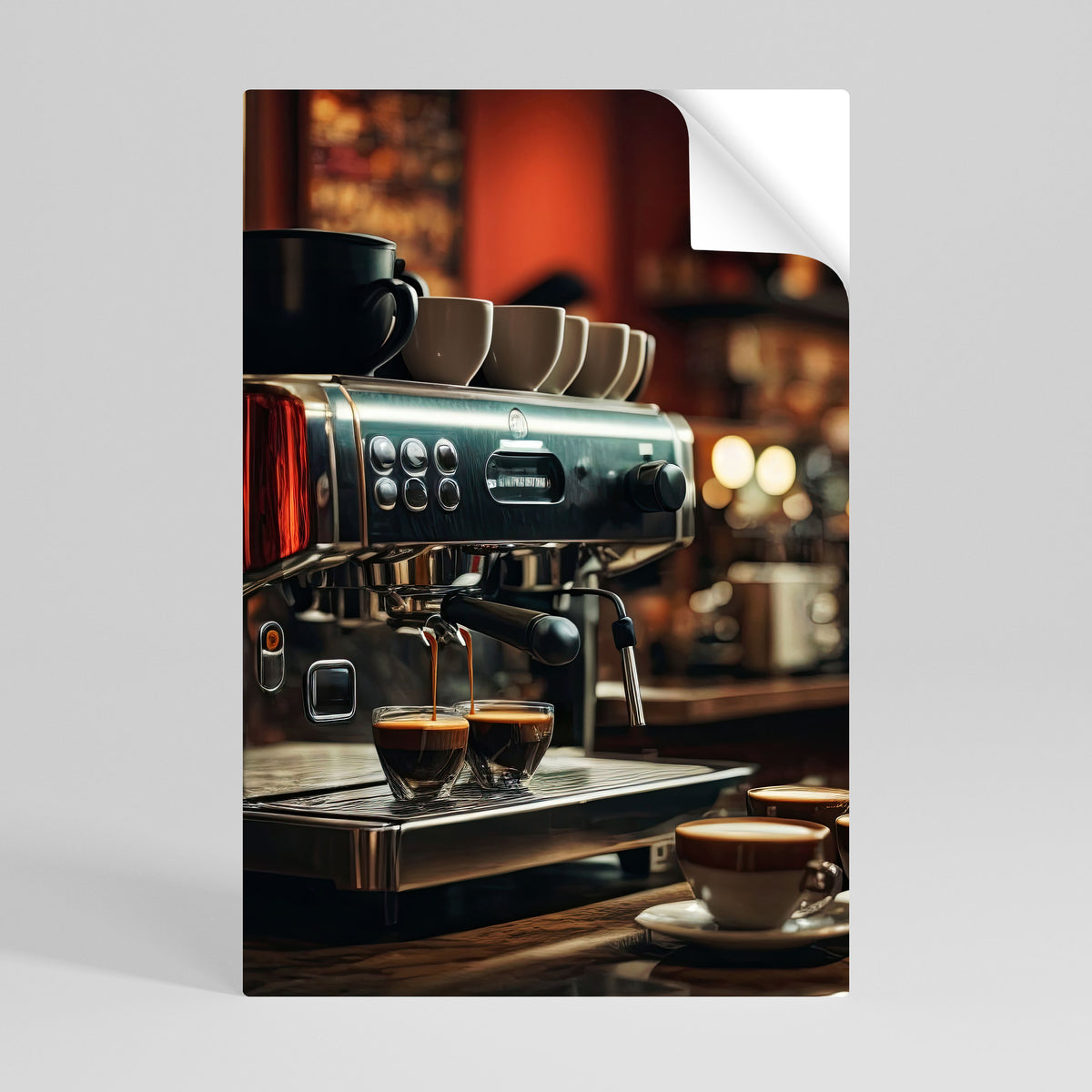 BARISTA’S DREAM MACHINE Svislý samolepicí plakát