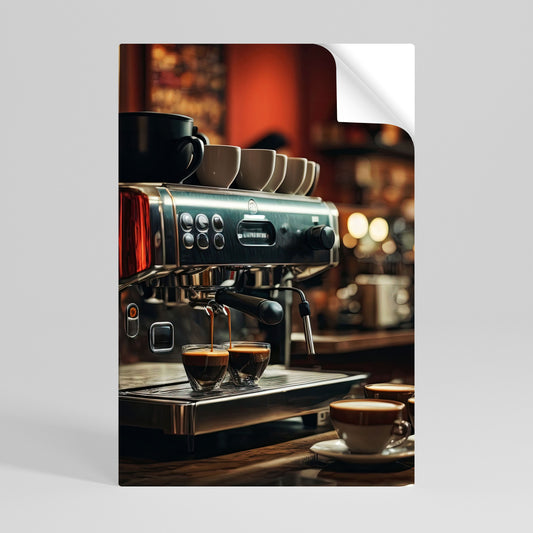 BARISTA’S DREAM MACHINE Svislý samolepicí plakát