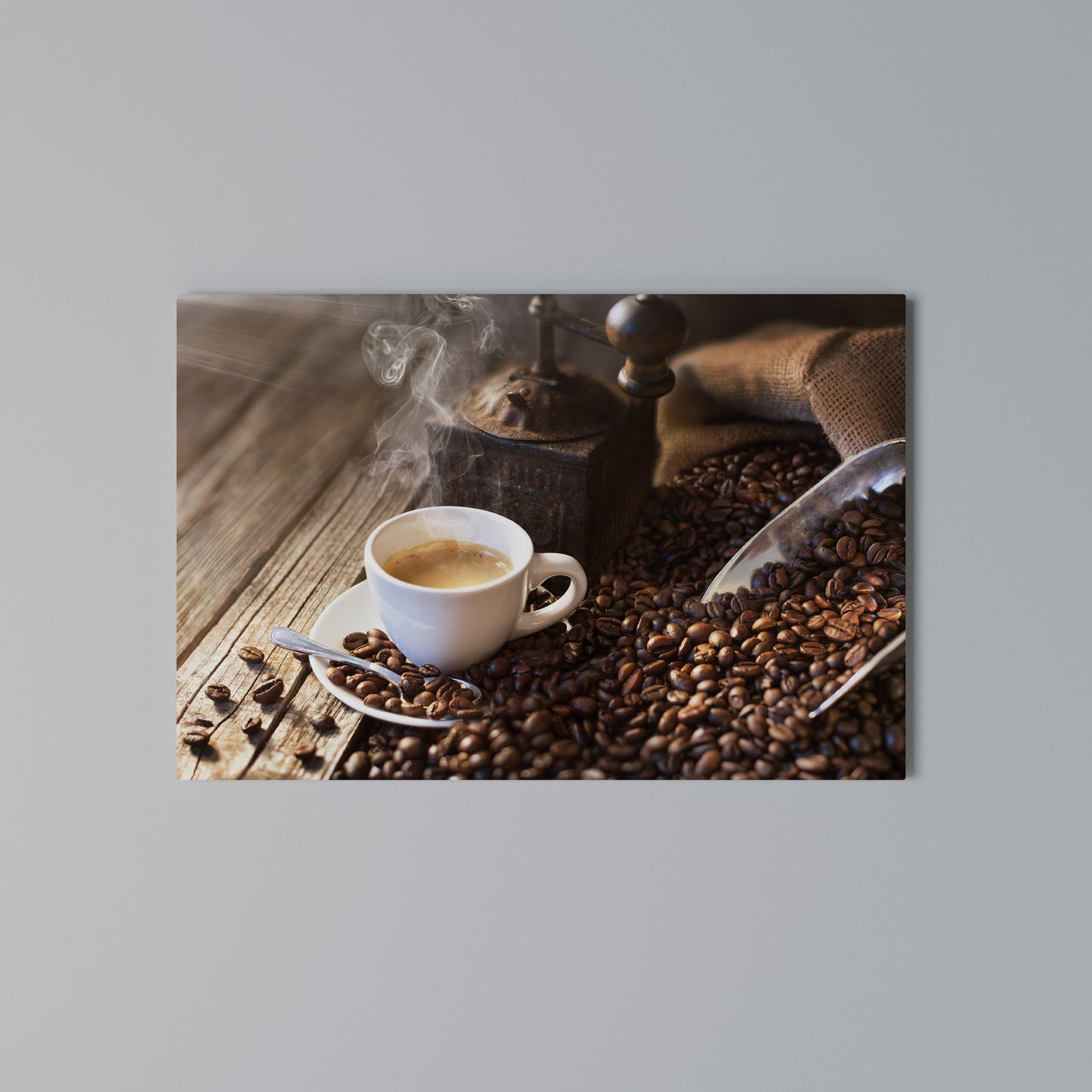 STEAMING BREWED DELIGHT Horizontal Canvas Print
