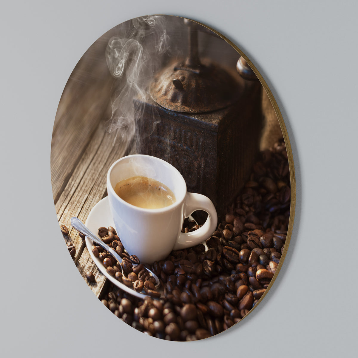 STEAMING BREWED DELIGHT Kulatá nástěnná dekorace