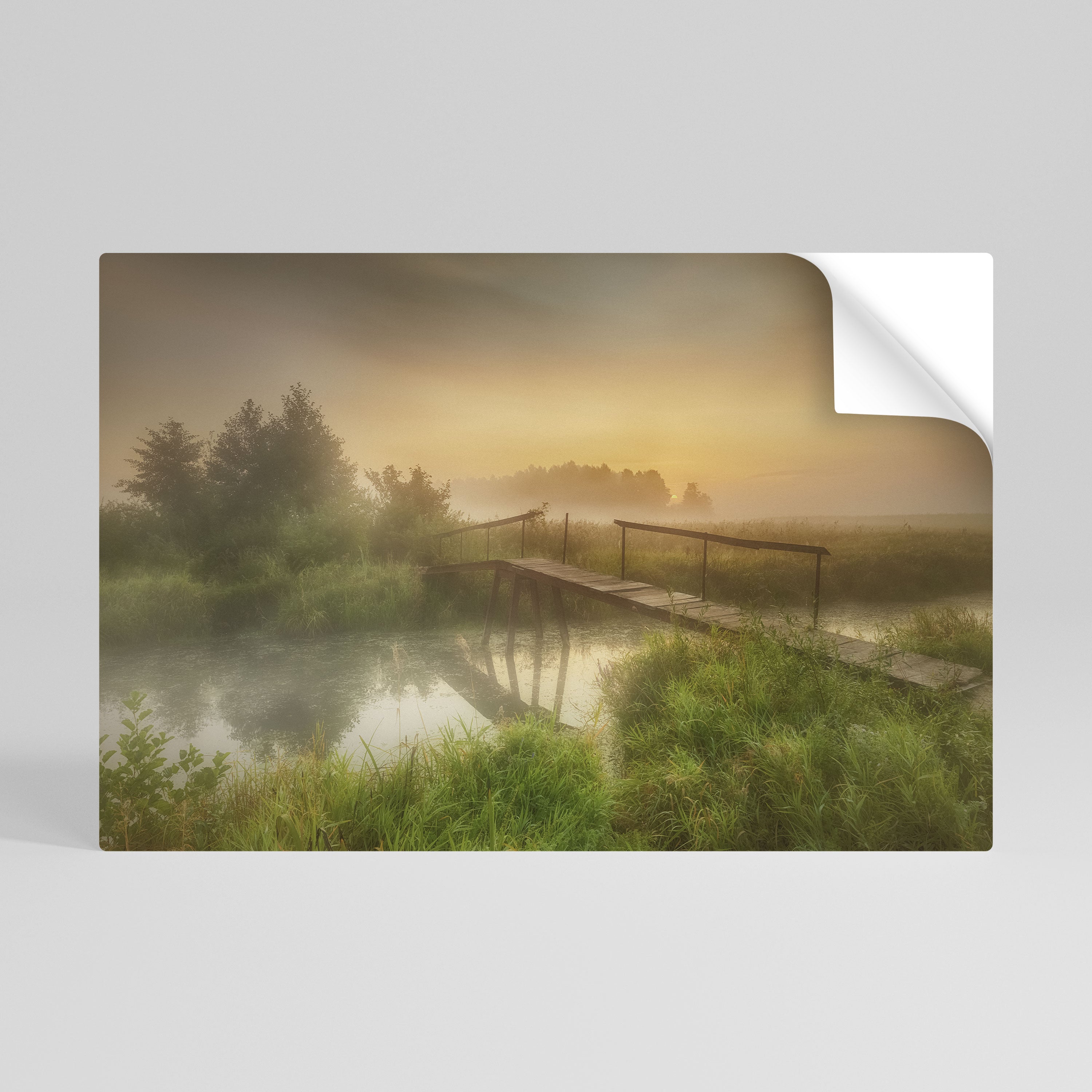 DREAMY HAZE Peel and Stick Horizontal Poster