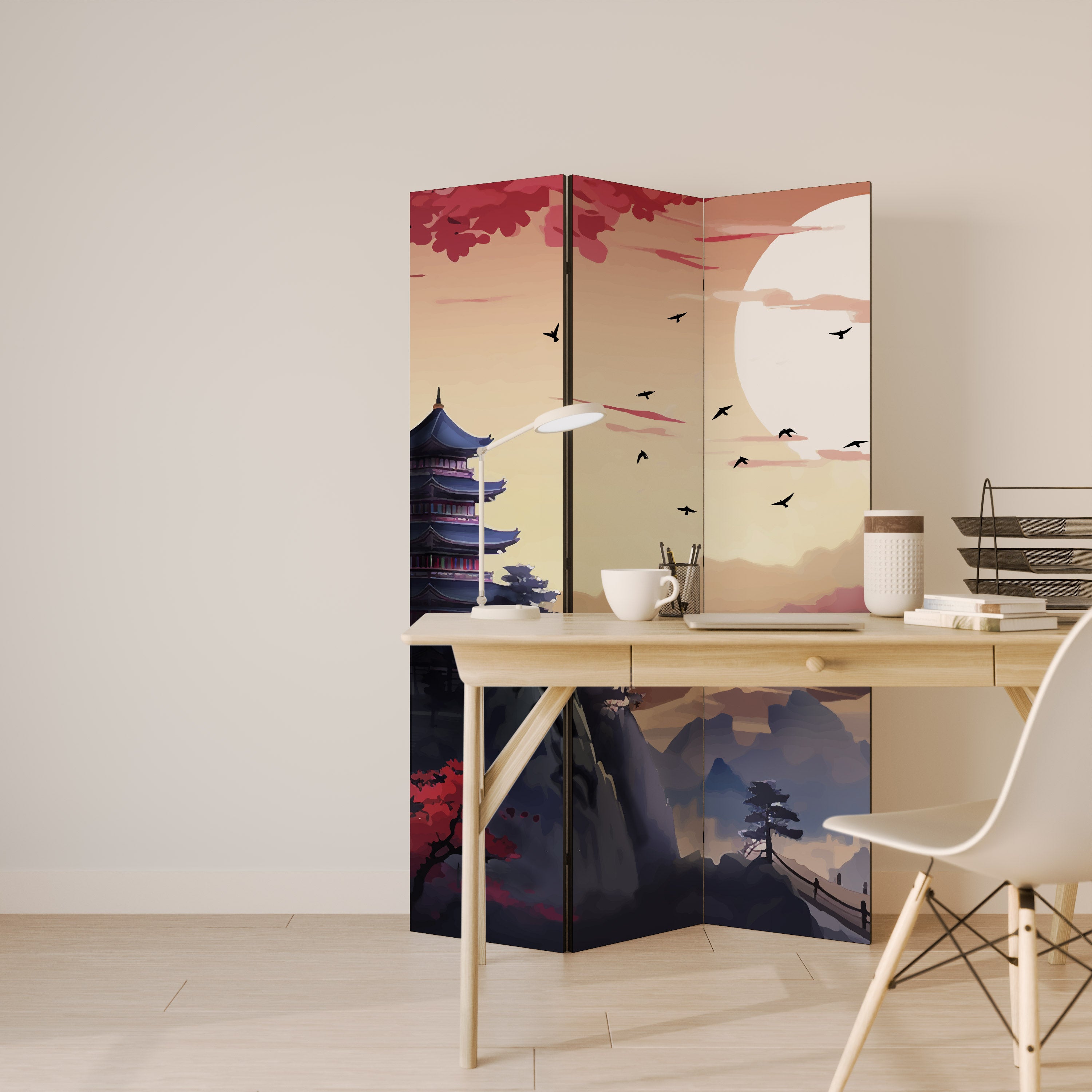 JAPANESE AURA 3-Panel Room Divider