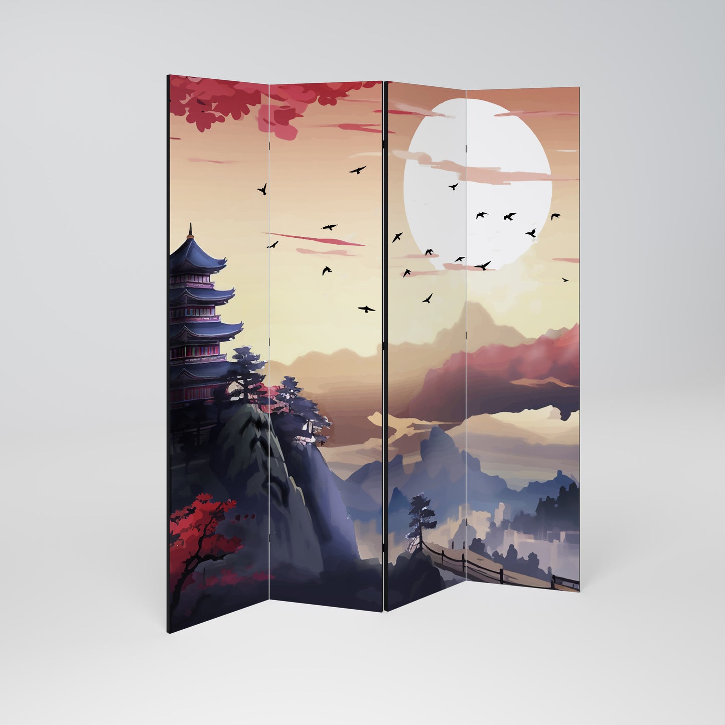 JAPANESE AURA 4dílný paraván