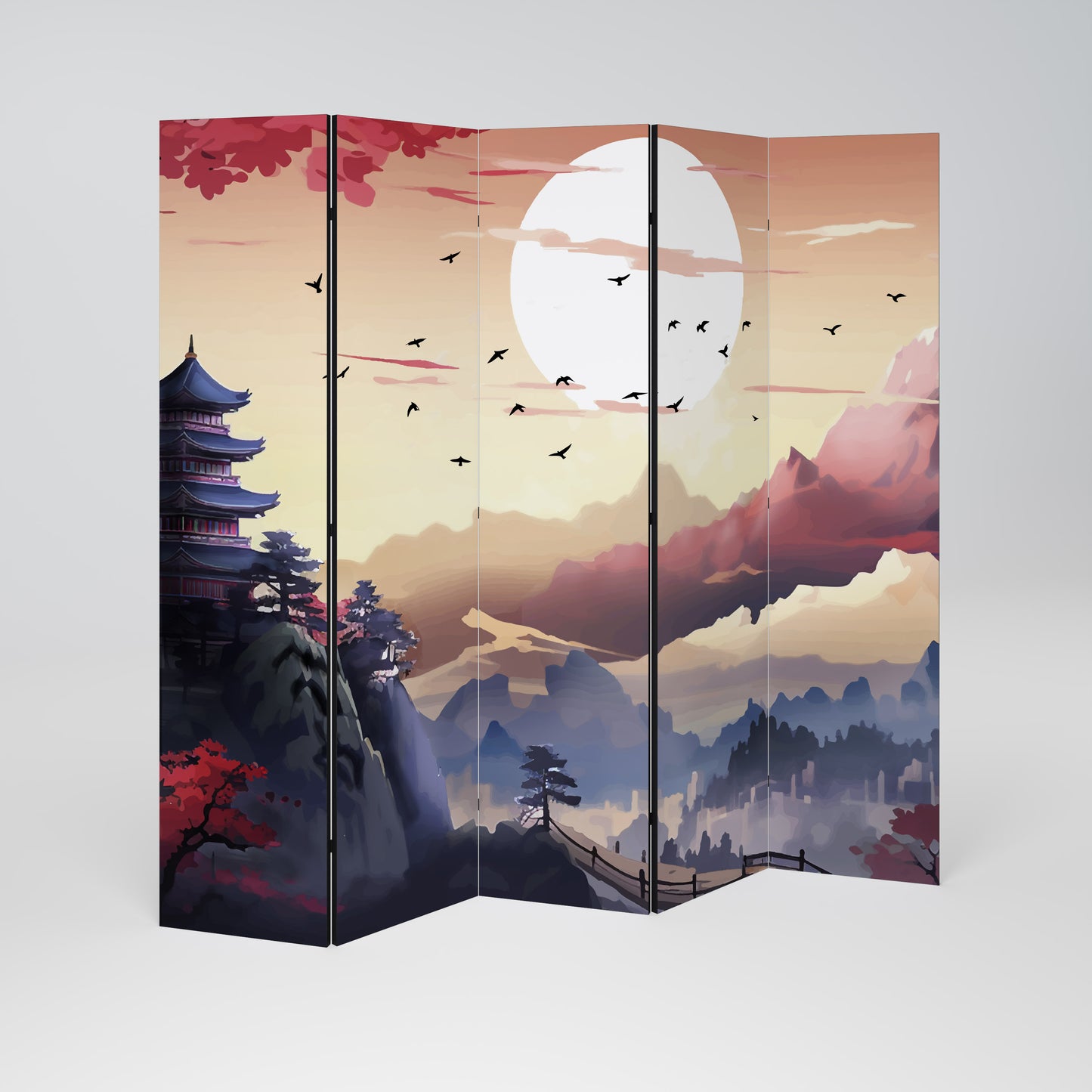 JAPANESE AURA 5dílný paraván