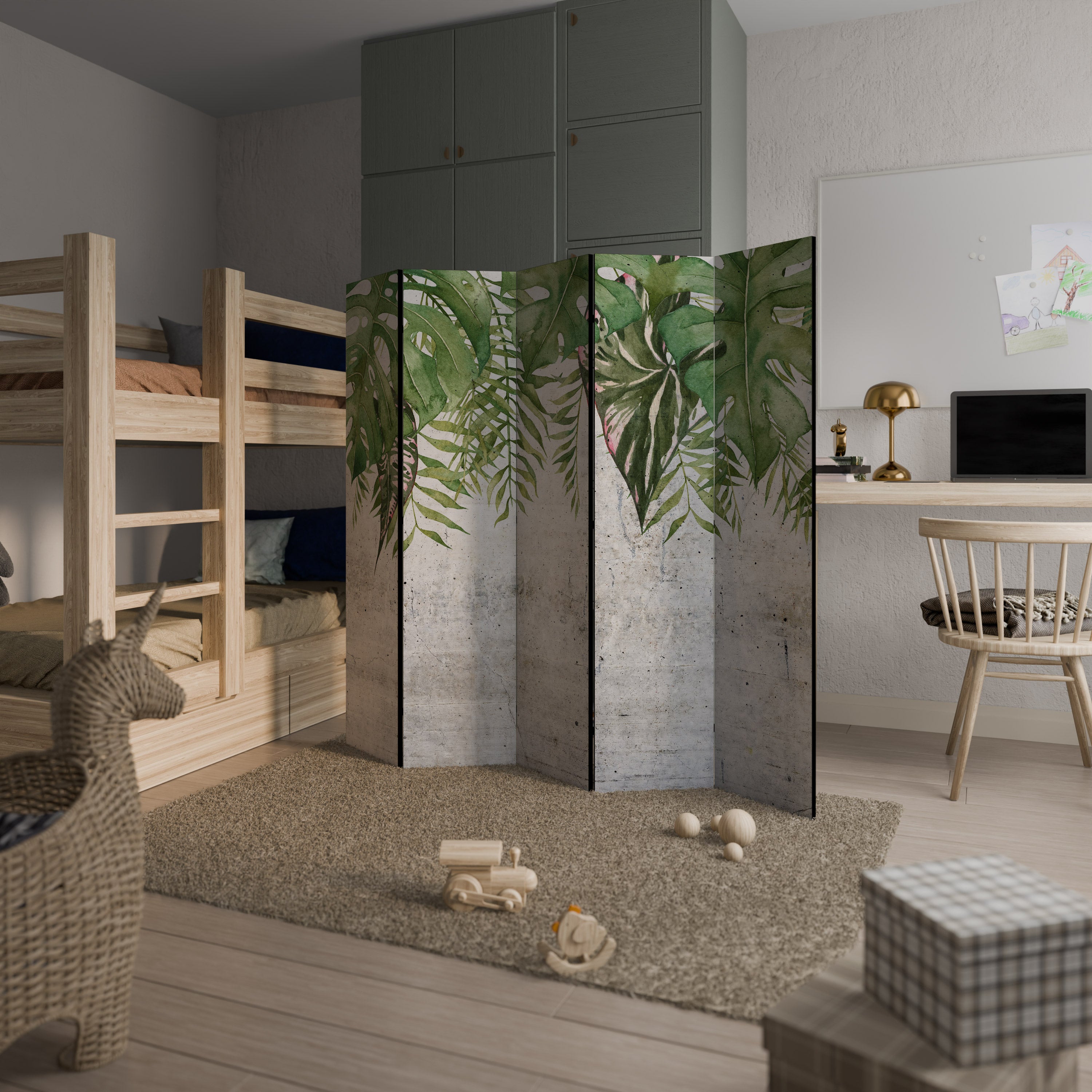 URBAN TROPICS 5dílný paraván