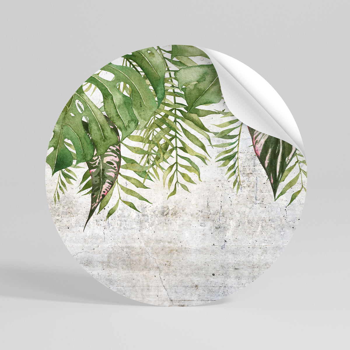 URBAN TROPICS Kulatá samolepka