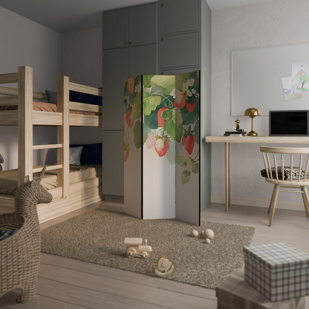 STRAWBERRY DREAMSCAPE 3-Panel Room Divider