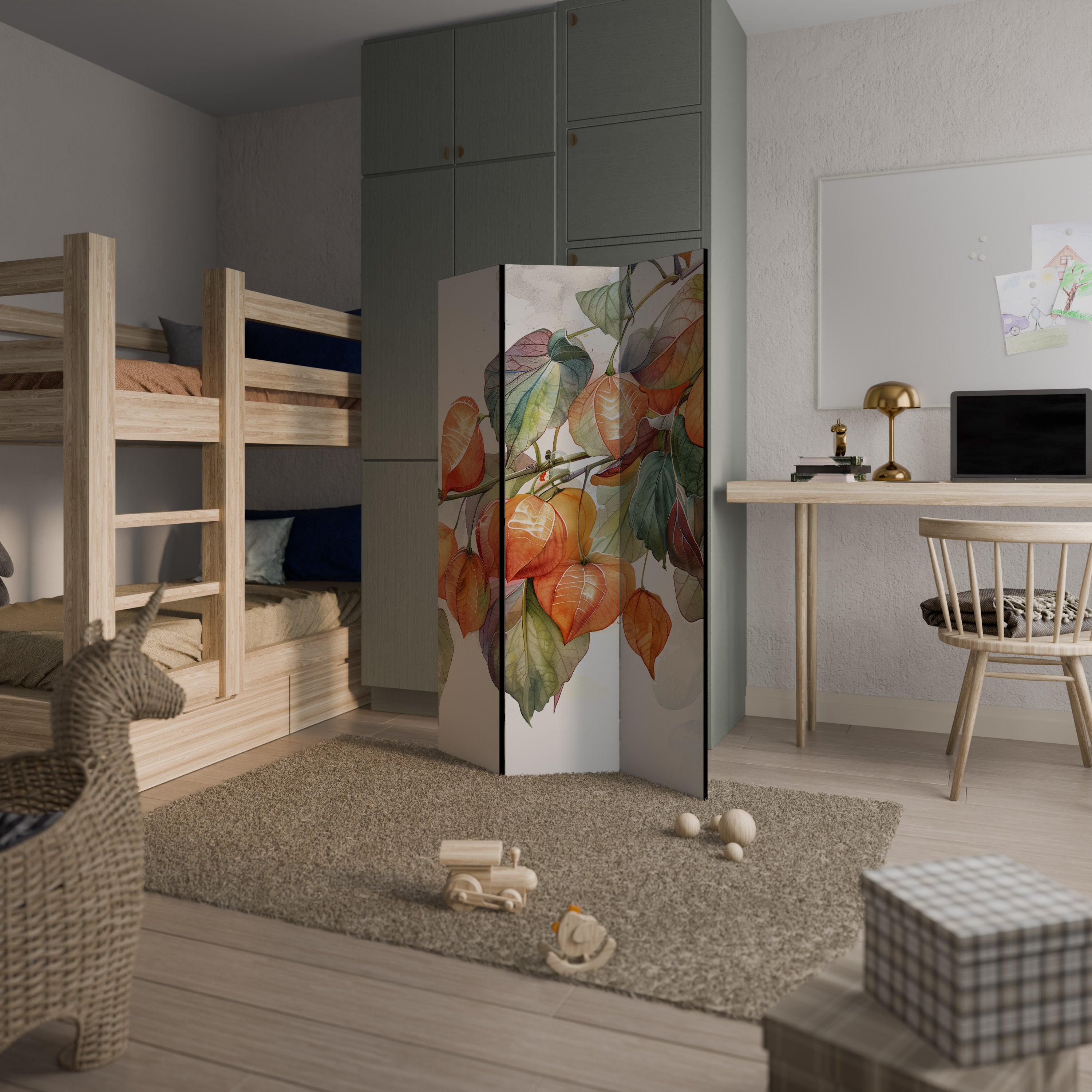 FLEETING DAYS 3-Panel Room Divider