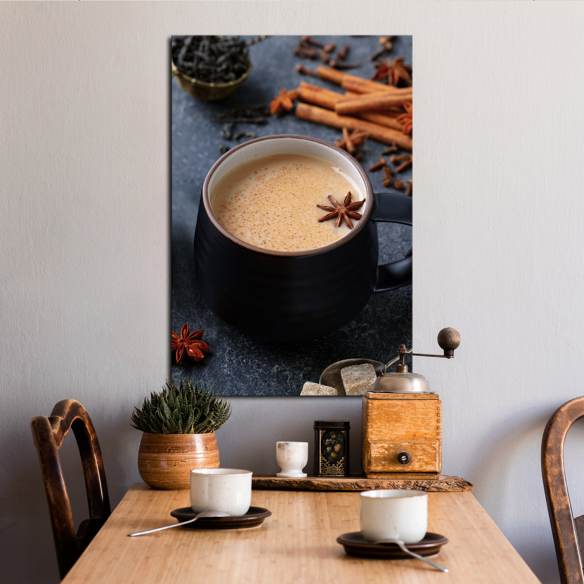 WARMTH IN A CUP Vertical Canvas Print