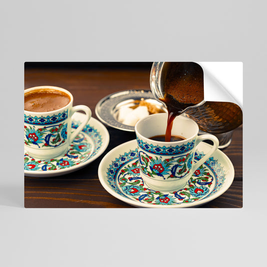 TRADITION IN A CUP Vodorovný samolepicí plakát