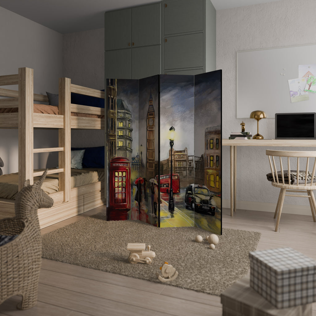 LONDON'S TIMELESS VIBES 4dílný paraván