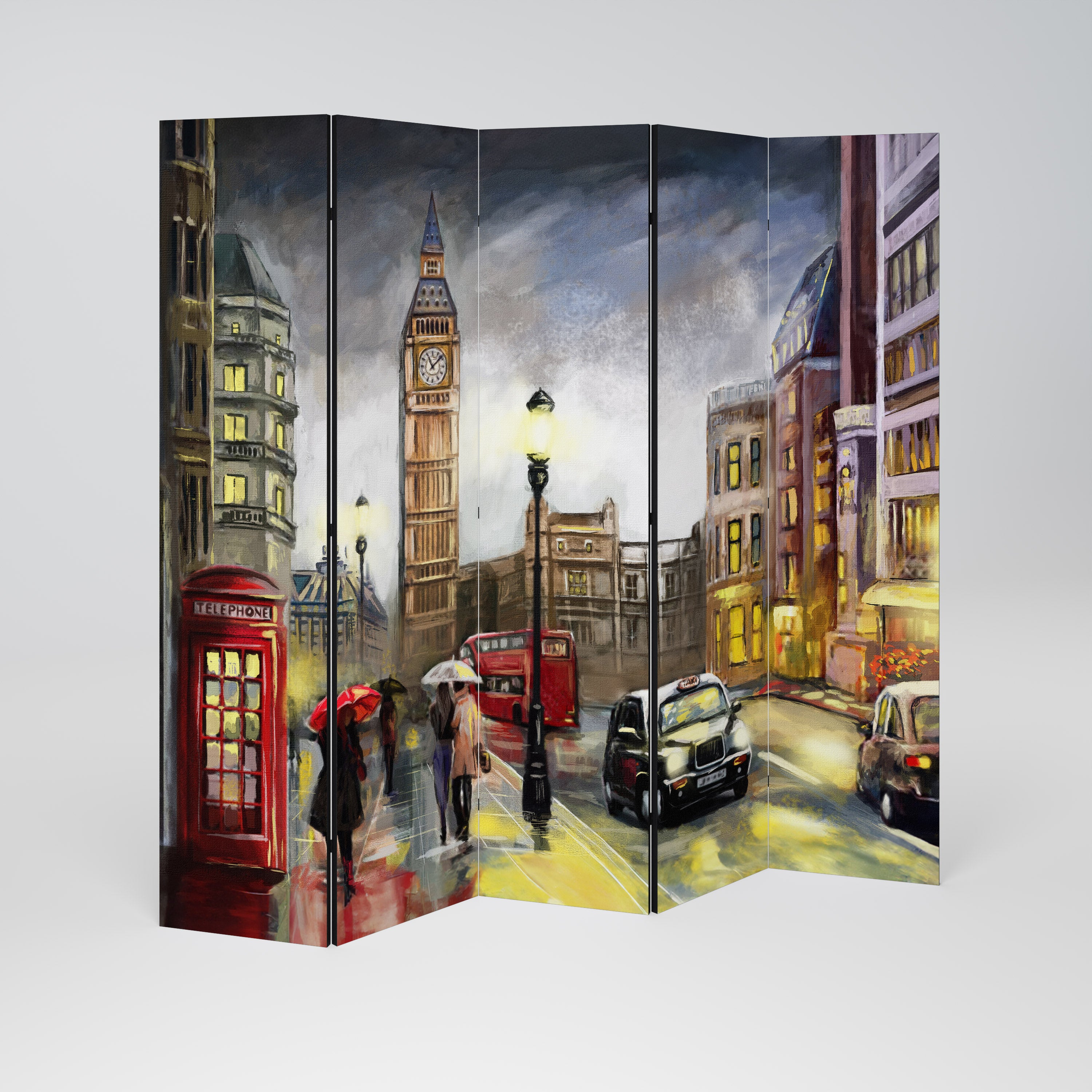 LONDON'S TIMELESS VIBES 5dílný paraván