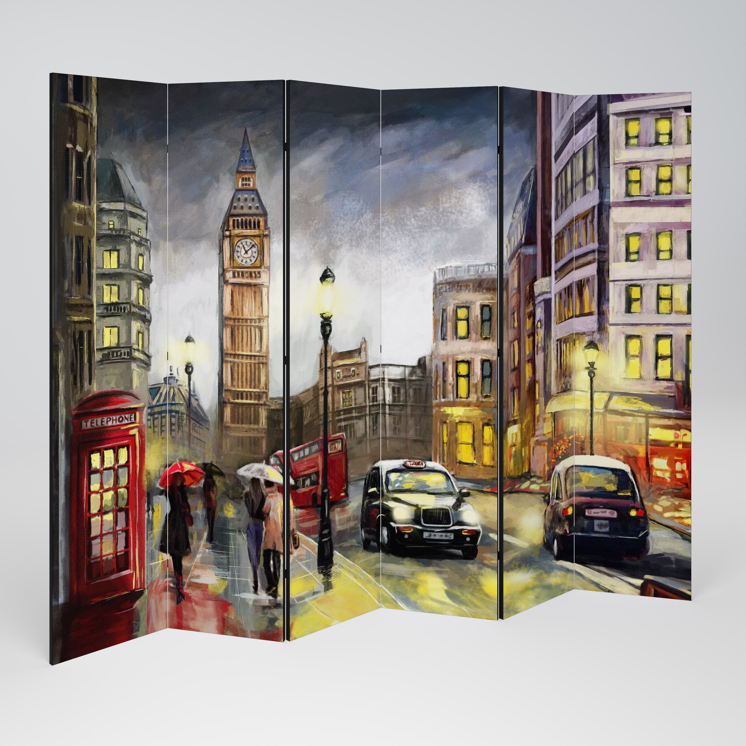 LONDON'S TIMELESS VIBES 6dílný paraván