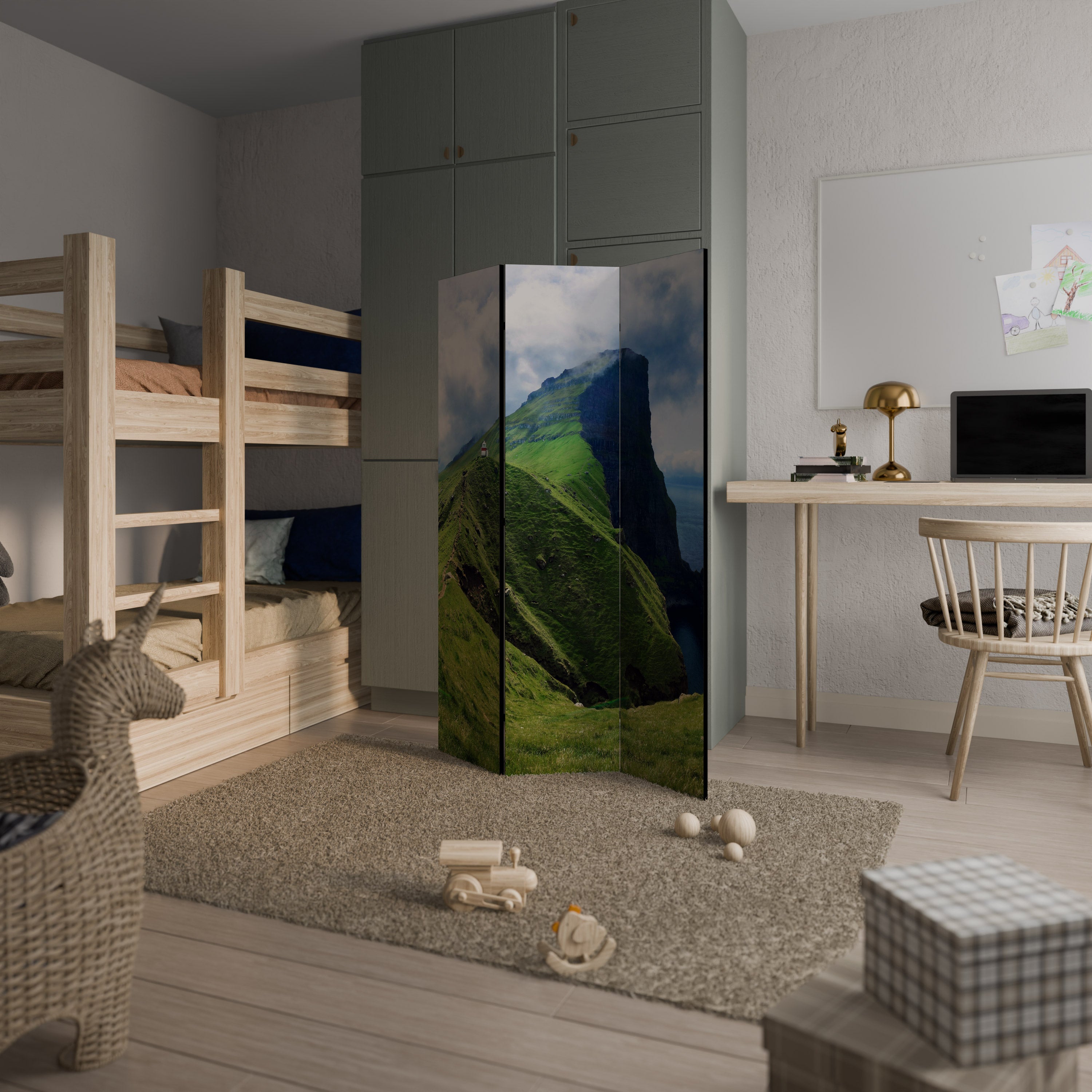 CLIFFS OF TRANQUILITY 3-Panel Room Divider