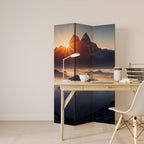 MOUNTAINS AT DAWN 3dílný paraván