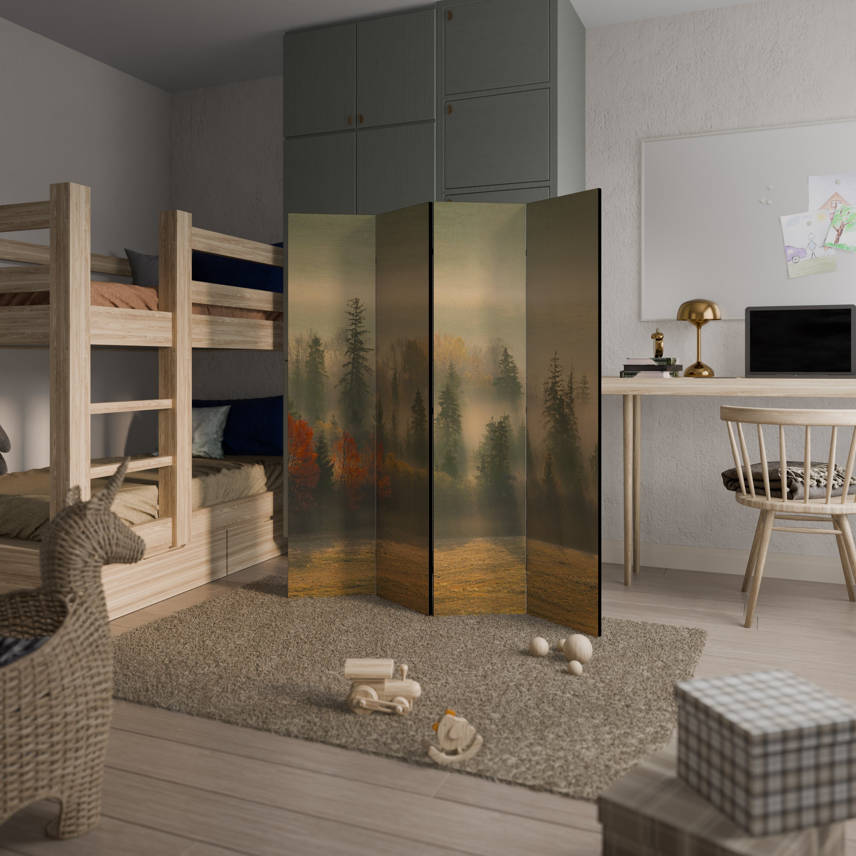 GILDING HOURS 4dílný paraván