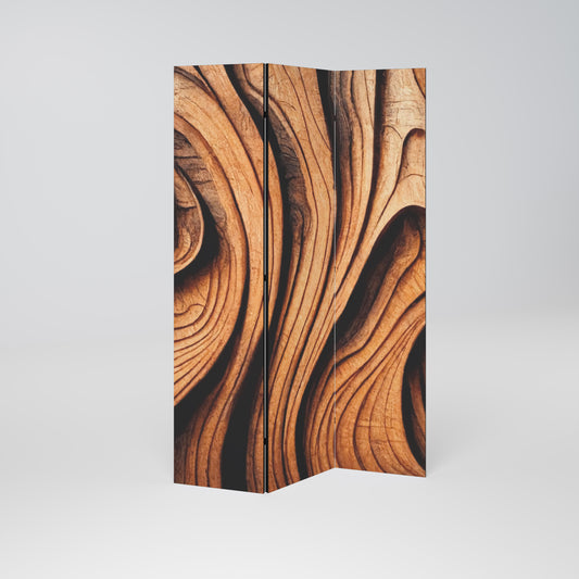 WOODEN WAVES UNFOLDED 3dílný paraván