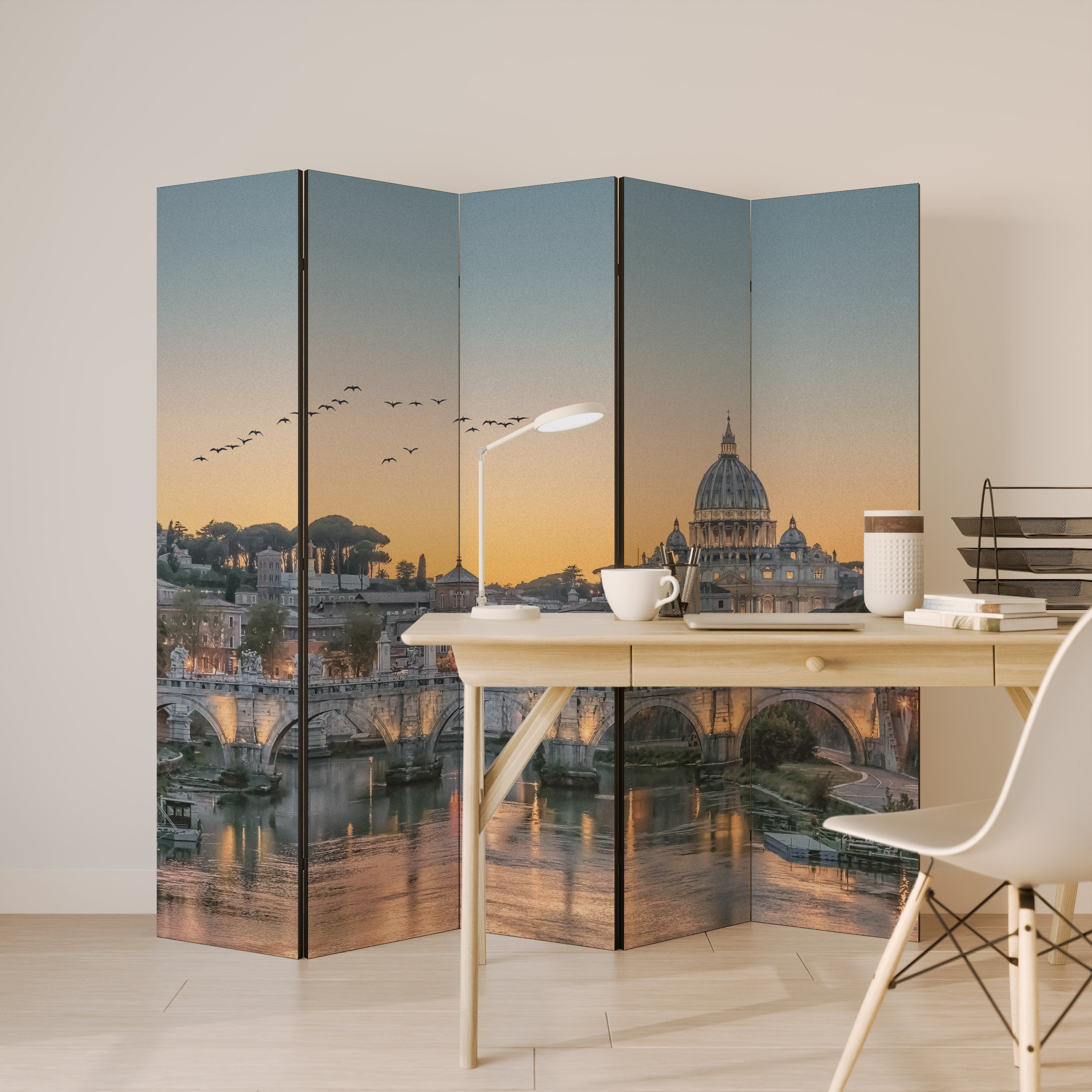 REFLECTIONS OF ROME 5dílný paraván