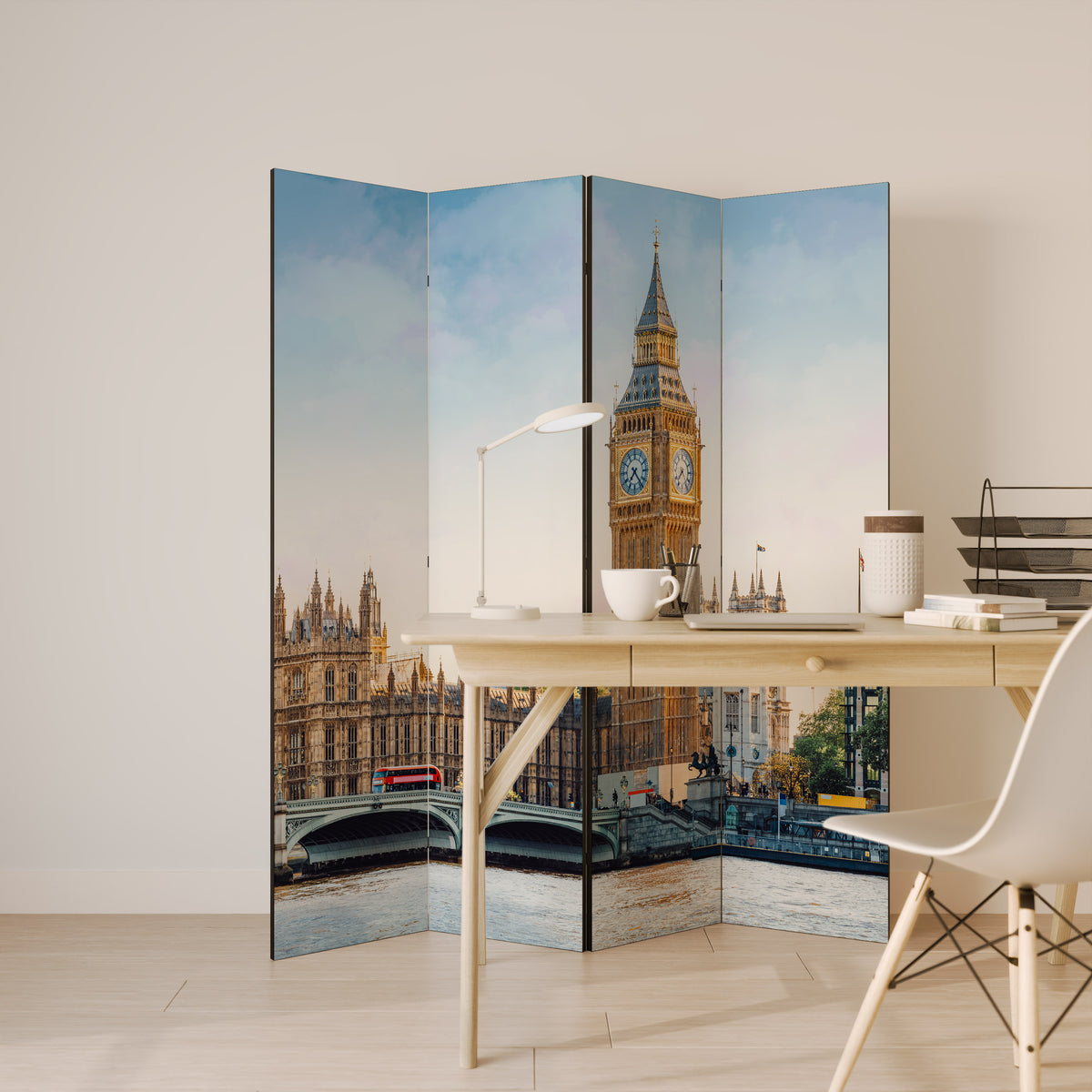 TIMELESS LONDON ELEGANCE 4dílný paraván