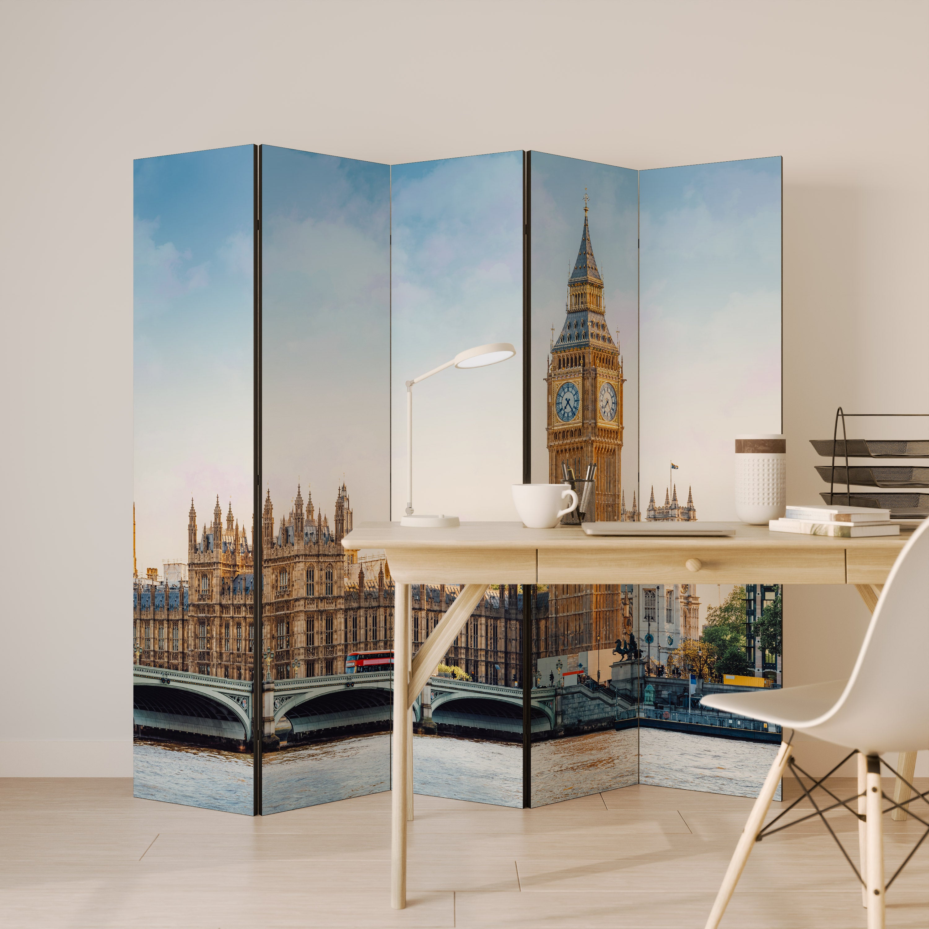 TIMELESS LONDON ELEGANCE 5dílný paraván