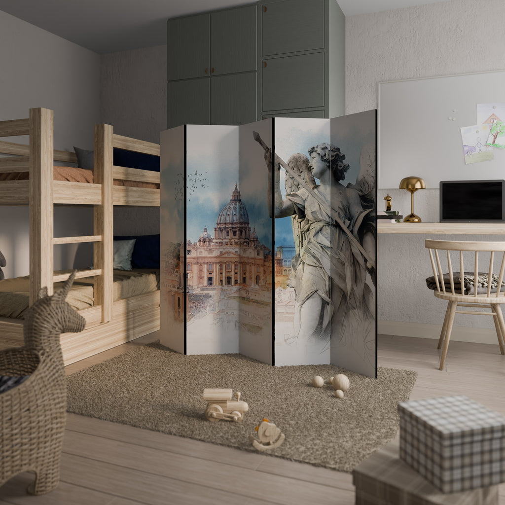 MYSTICAL CITYSCAPE RELIC 5dílný paraván