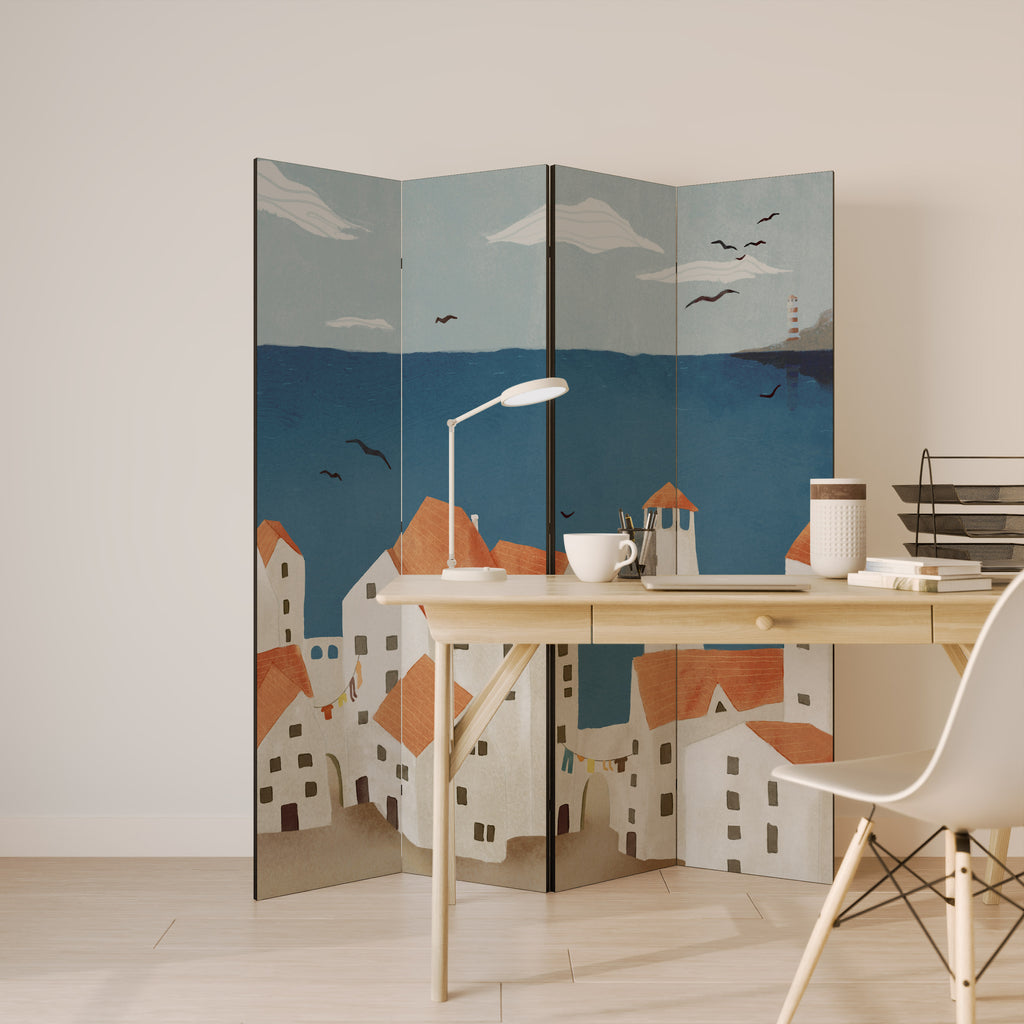 COASTLAND VILLAGE 4dílný paraván