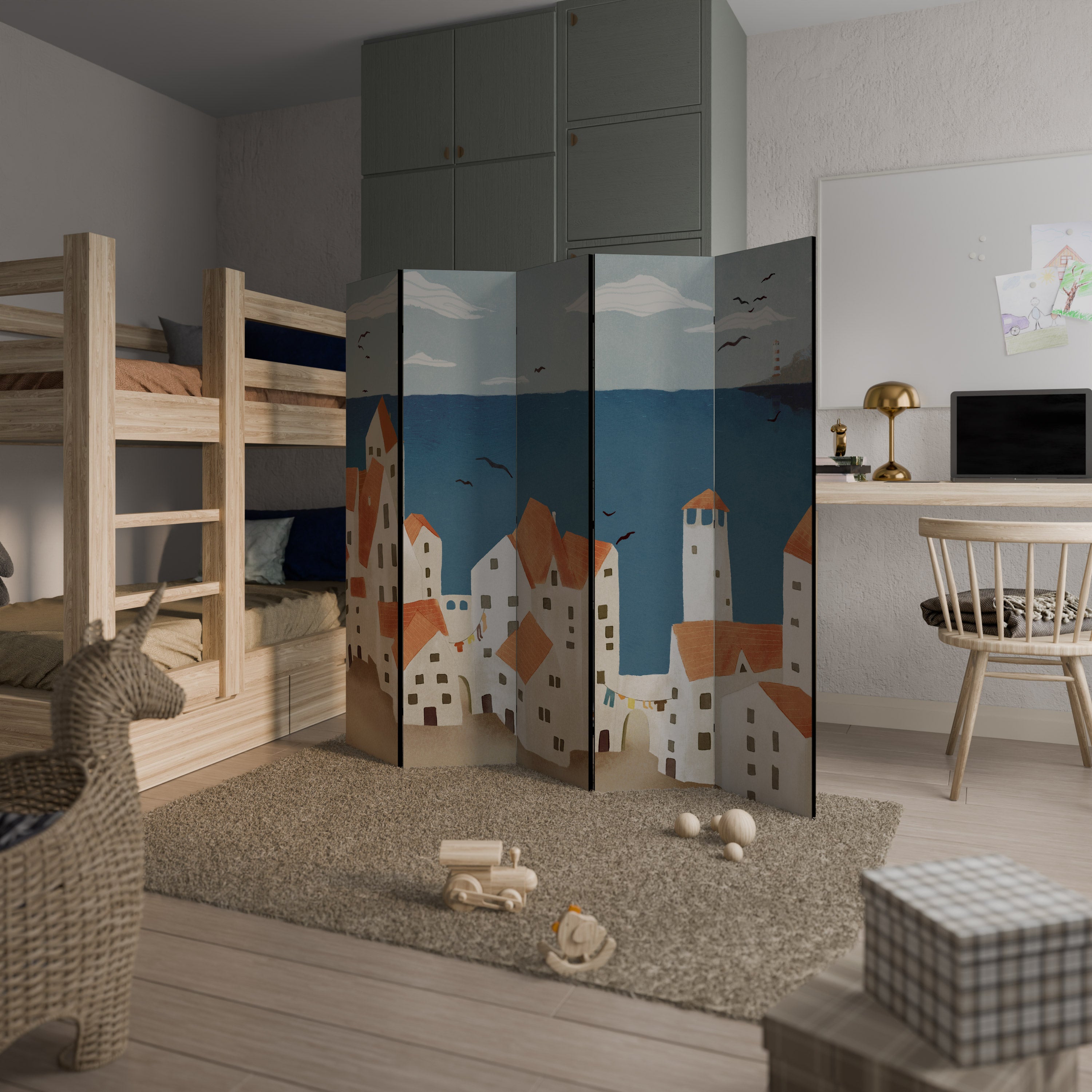 COASTLAND VILLAGE 5dílný paraván