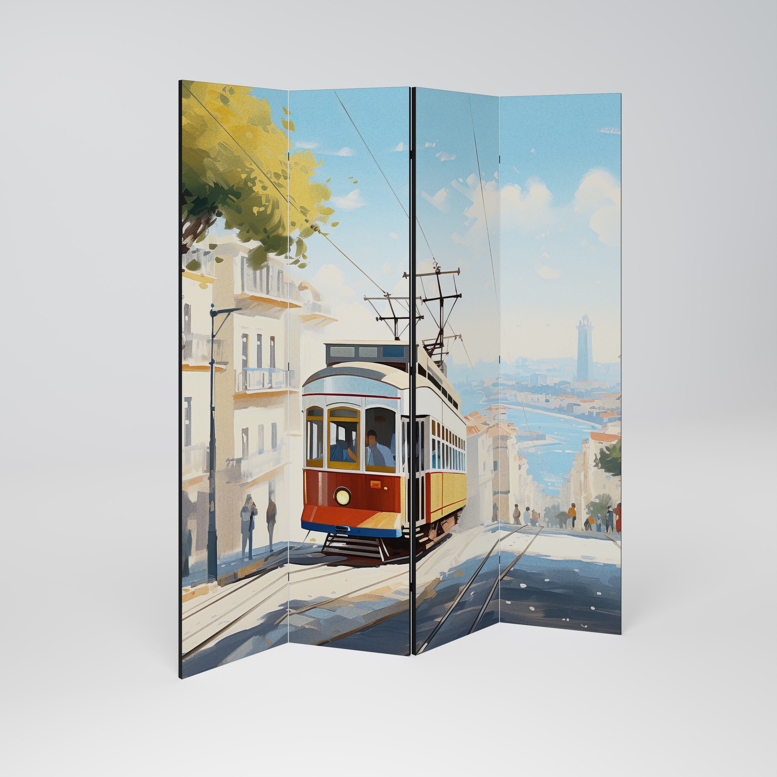 TRAMWAY DREAMSCAPE 4dílný paraván