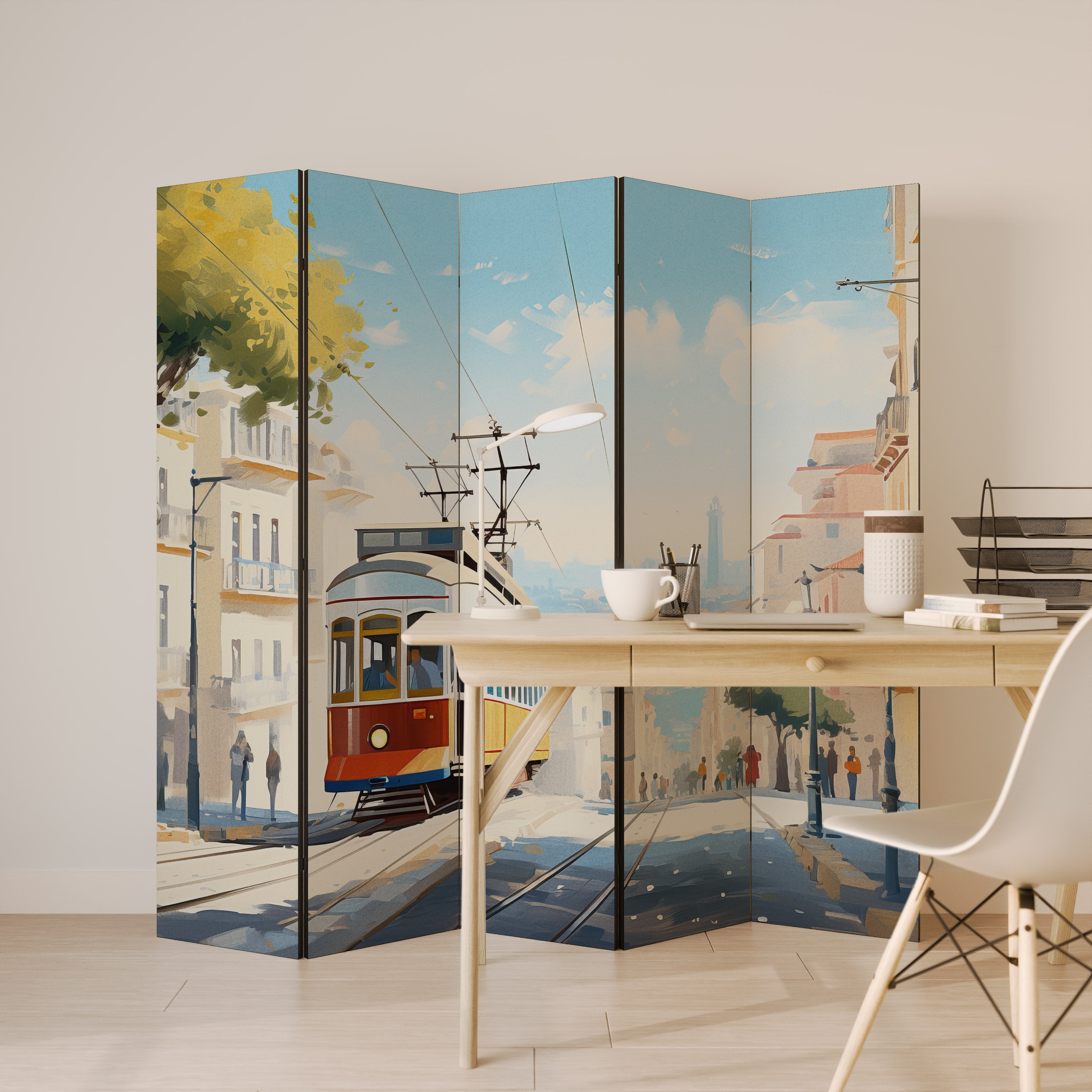 TRAMWAY DREAMSCAPE 5dílný paraván