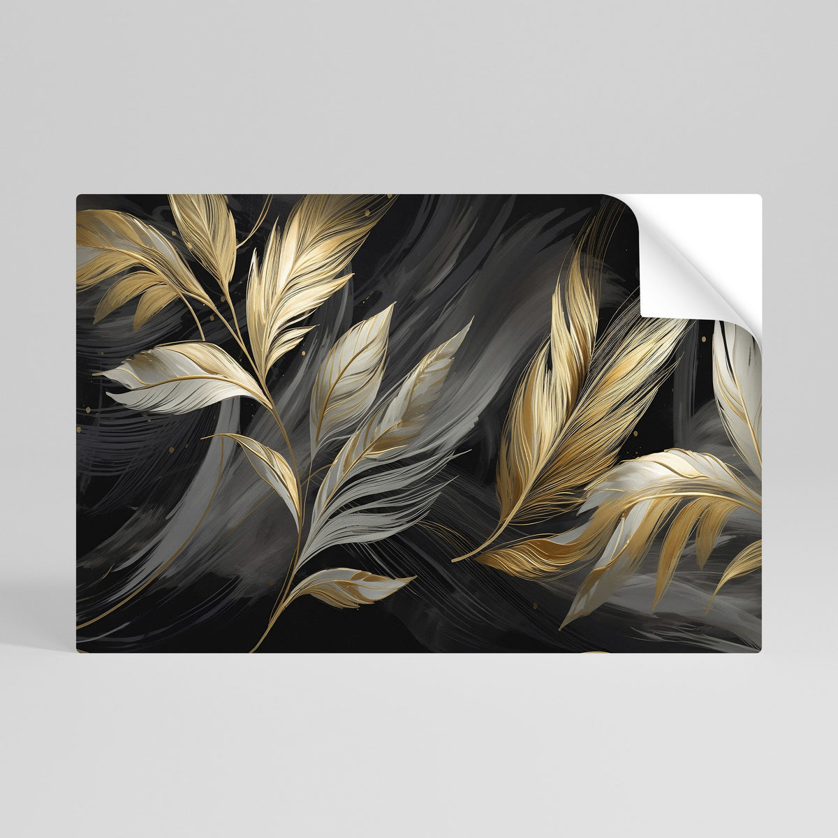 MYSTIC GOLD LEAVES Vodorovný samolepicí plakát