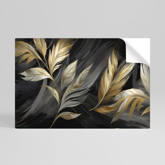 MYSTIC GOLD LEAVES Vodorovný samolepicí plakát