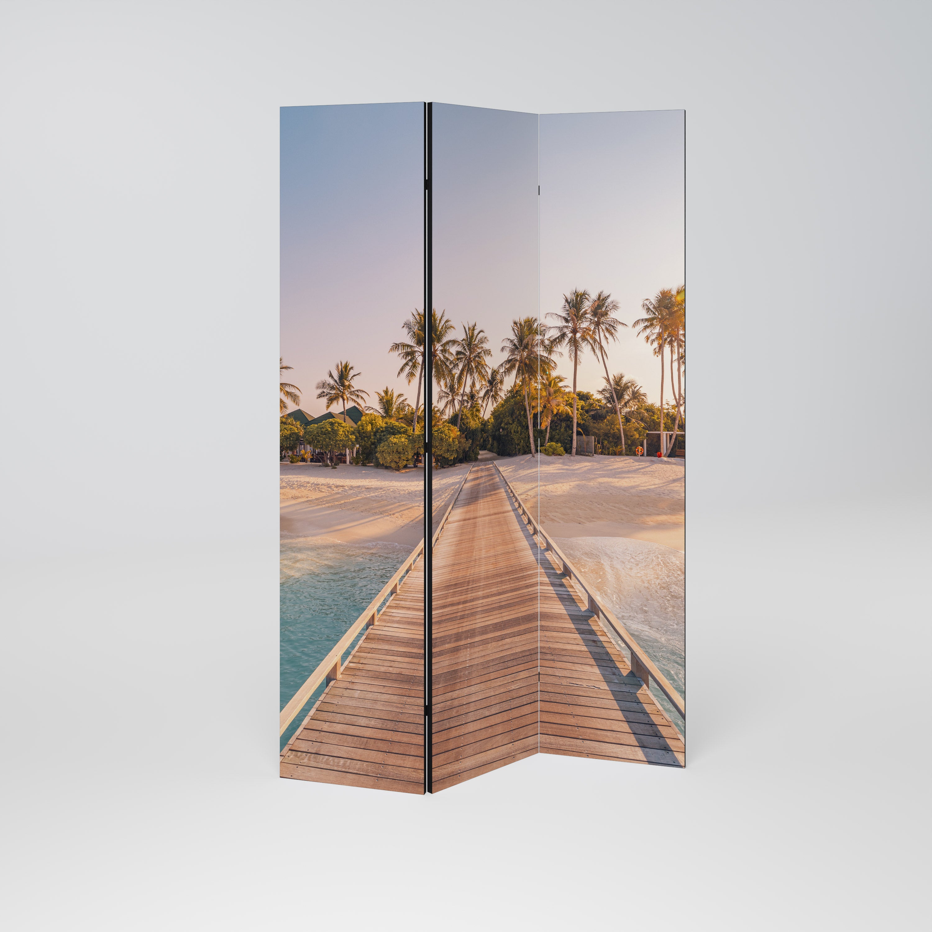 SUNSET SANDSCAPE JOURNEY 3-Panel Room Divider