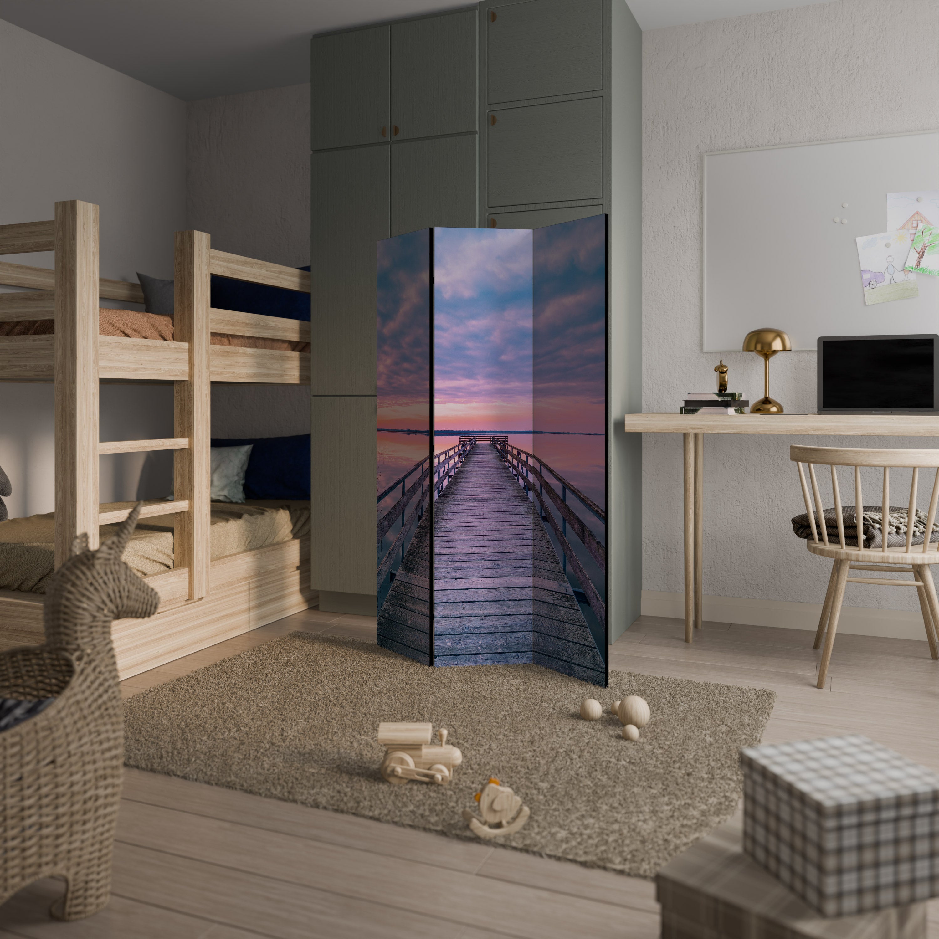 PASTEL PROMENADE 3-Panel Room Divider